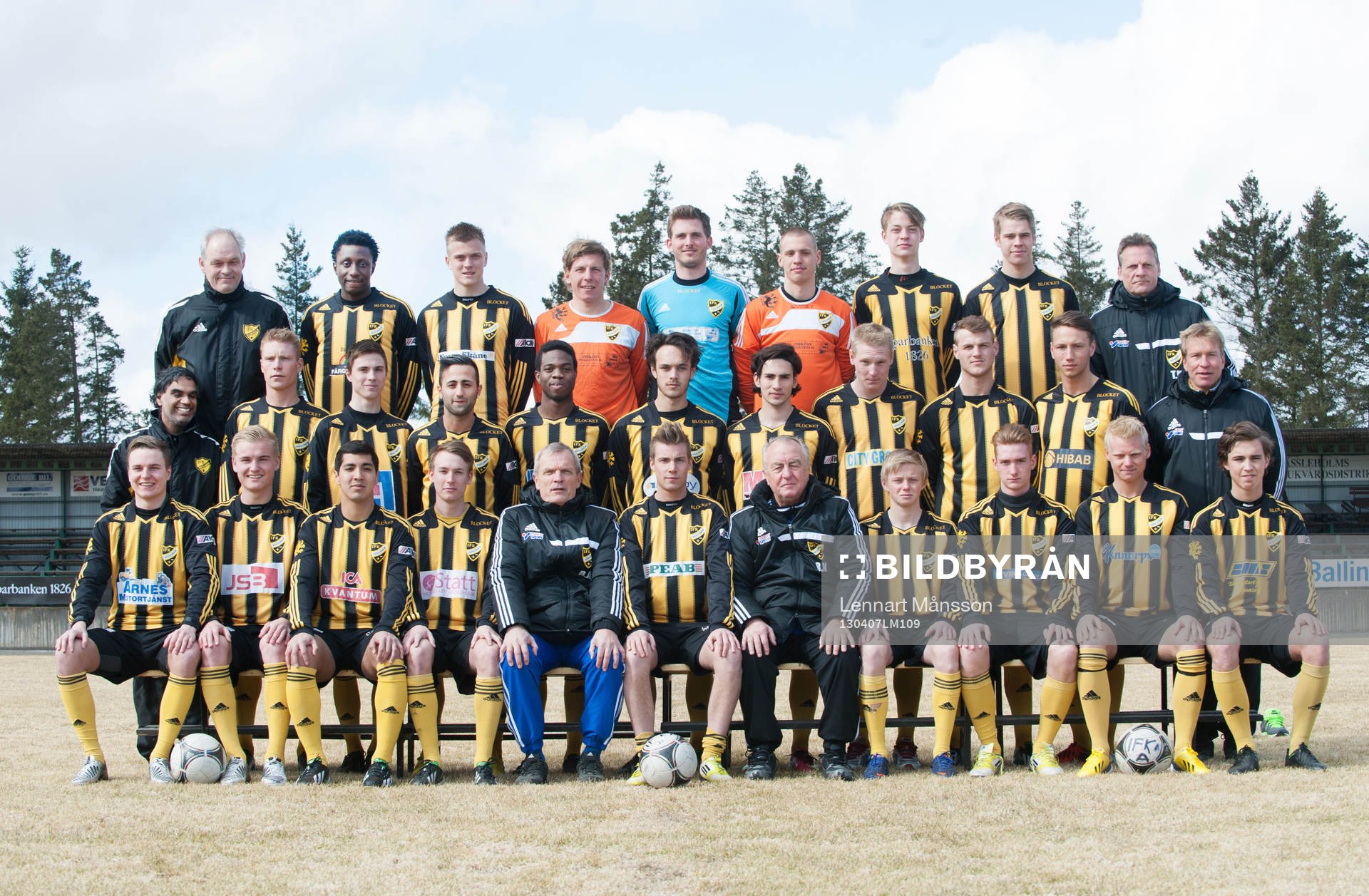 Främre raden fr.v.: Danny Gunnarsson, Linus Svensson,