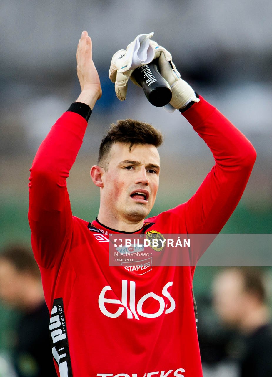 Fotboll, Allsvenskan, Halmstad BK - Elfsborg: Kevin Stuhr-Ellegaard, målvakt, Elfsborg.