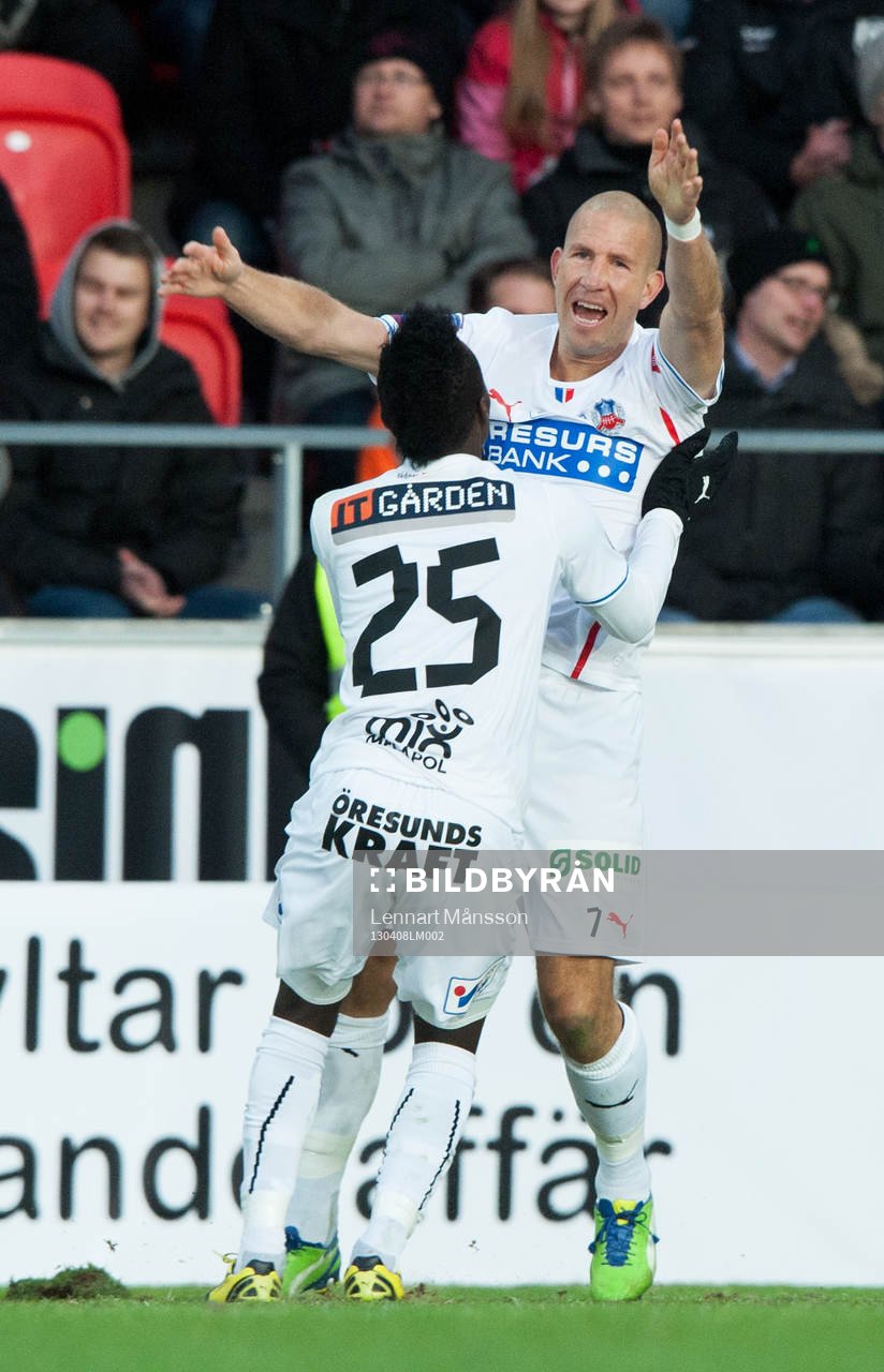 0-1 Mattias Lindström, Helsingborg, som grattas av David