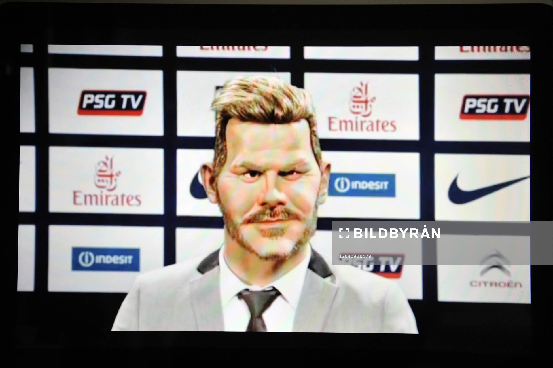 David BECKHAM  - 09.04.2013 - Illustration des Guignols de