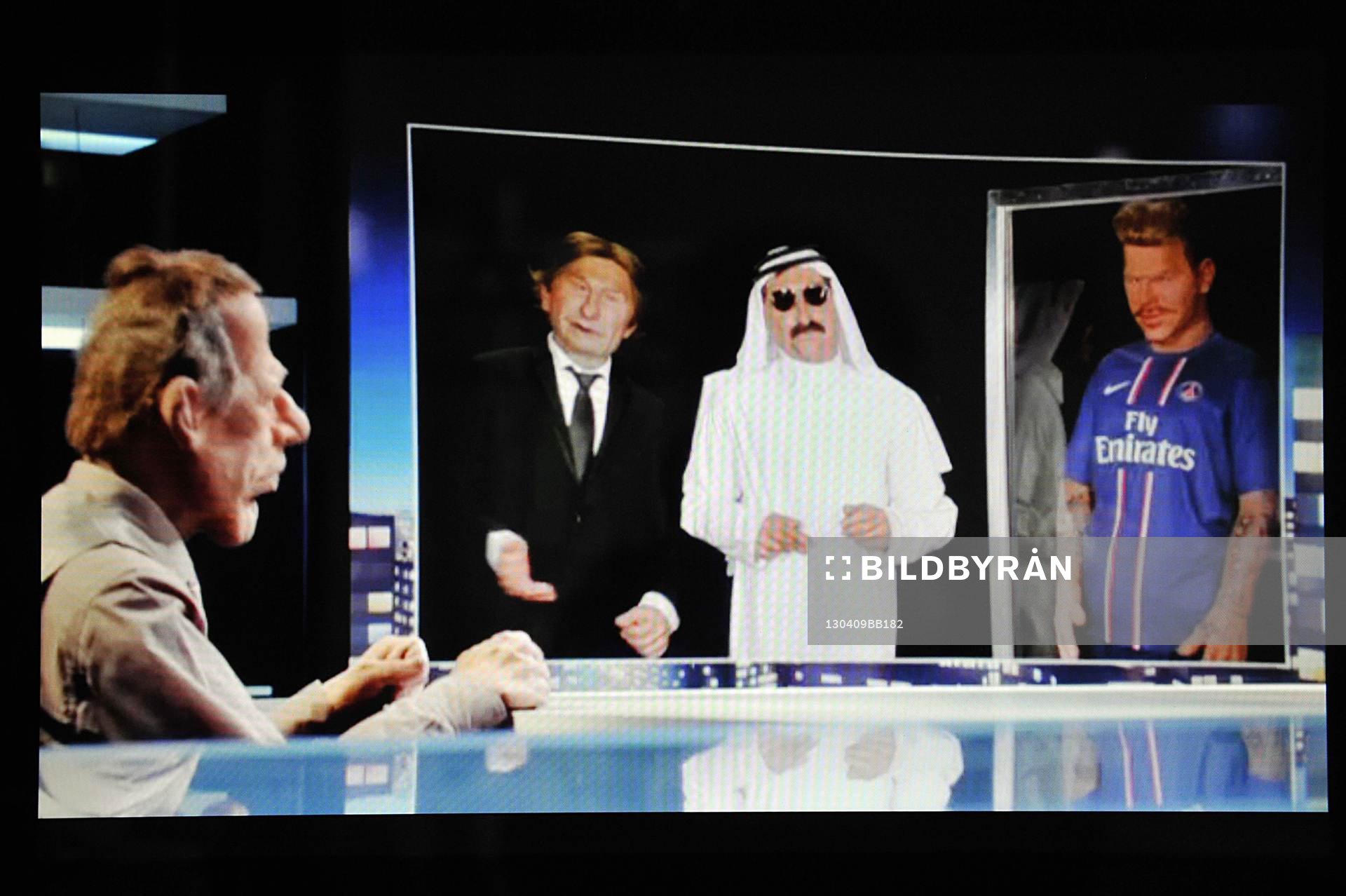 LEONARDO / Prince Al Thani / David BECKHAM - 09.04.2013 -