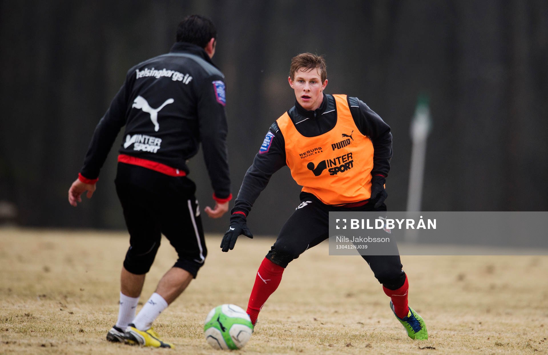 Fotboll, Allsvenskan, Helsingborg tränar: Emil Krafth, Helsingborg.