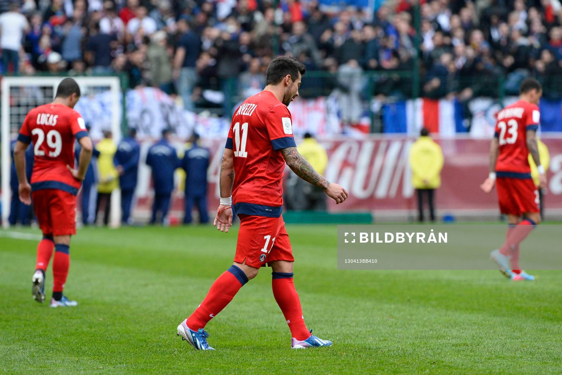 Ezequiel LAVEZZI / Lucas MOURA - 13.04.2013 - Troyes / PSG