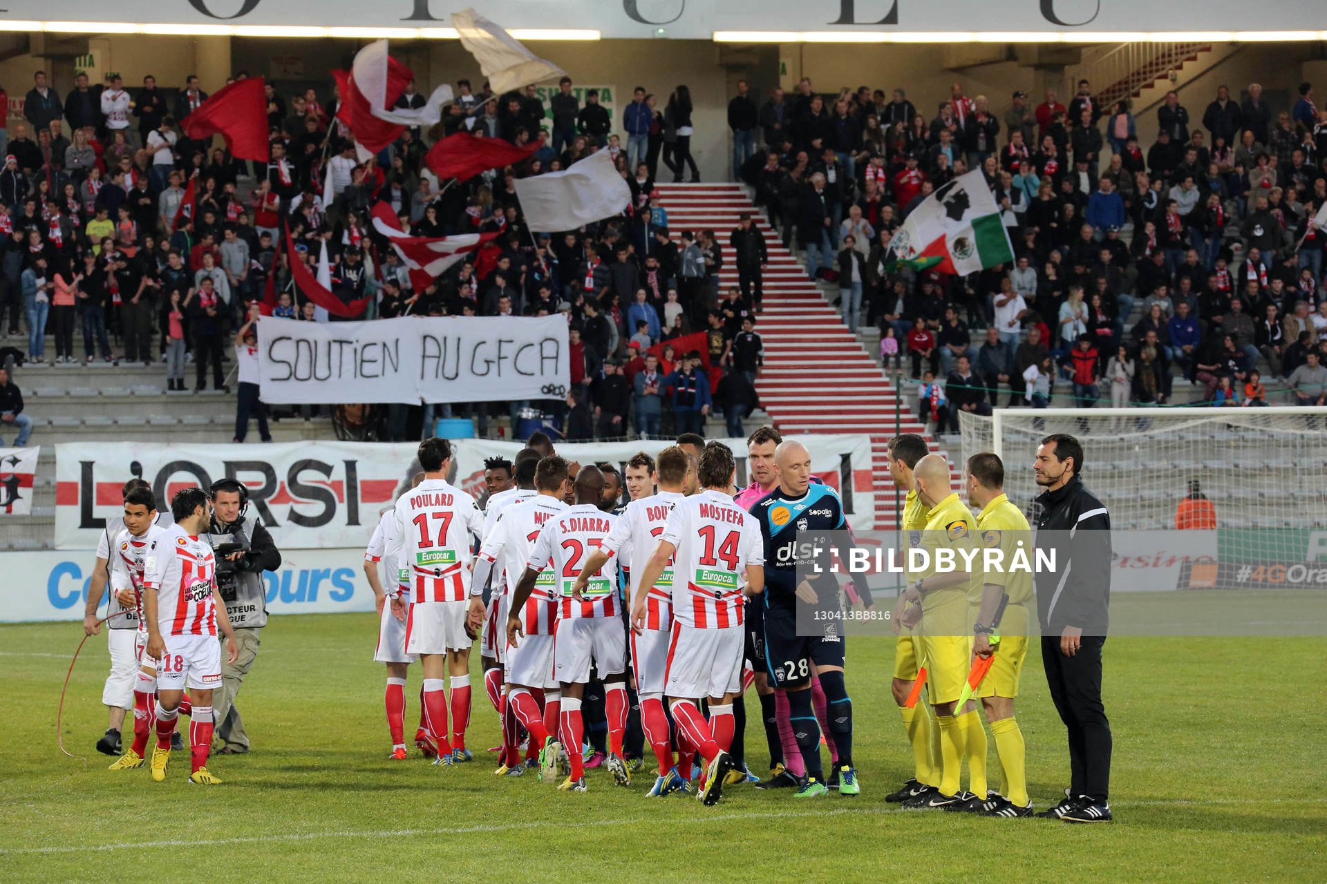 Entree des joueurs - 13.04.2013 - Ajaccio / Nancy - 32eme