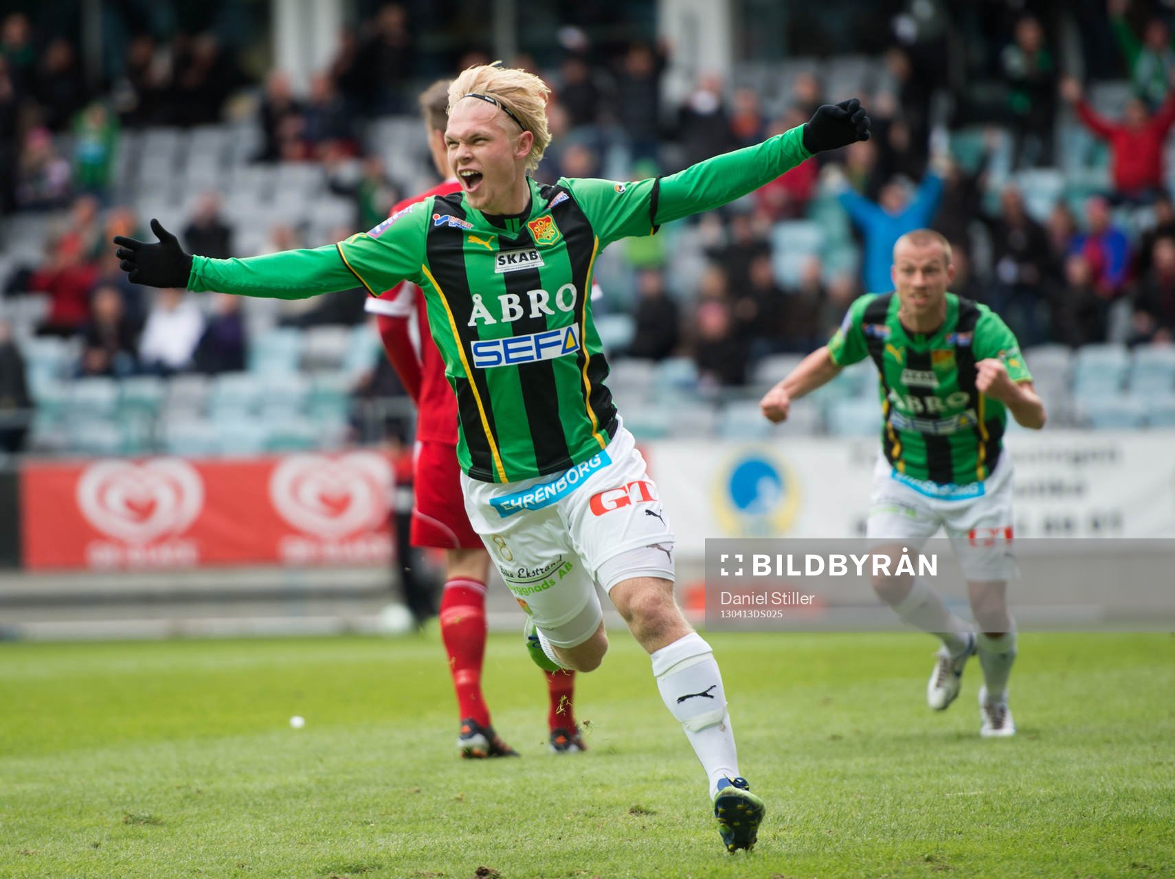 Linus Tornblad, Gais, gör 1-0, jubel