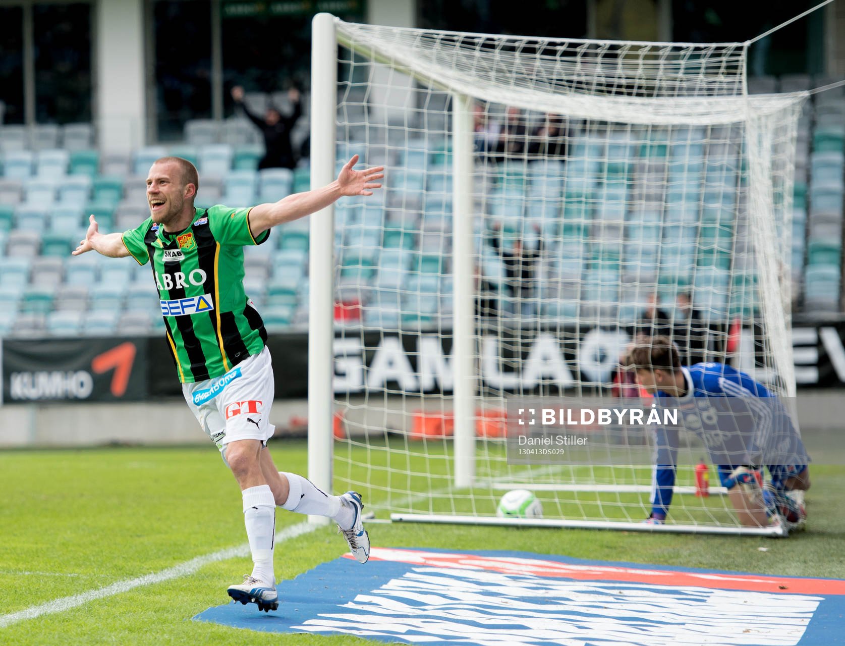Jesper Florén, Gais, gör 2-0, jubel