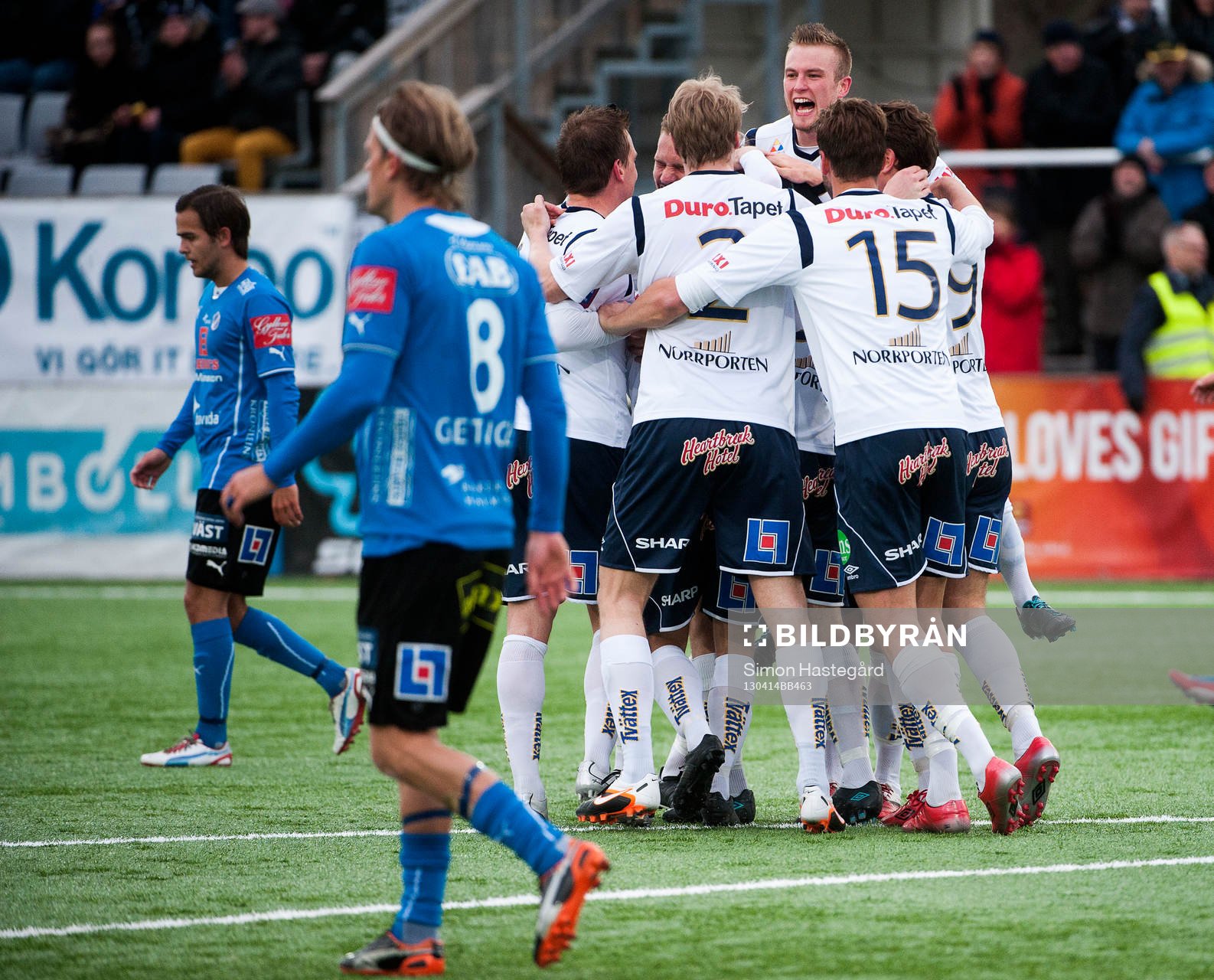Gefle-spelarna jublar
