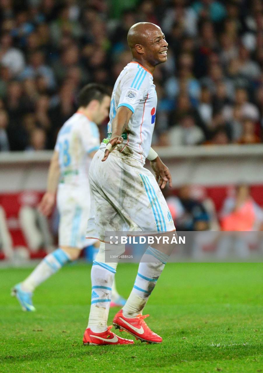  Fotboll, Franska ligan, Lille - Marseille: Andre AYEW - 14.04.2013 - Lille / Marseille  - 32eme journee de Ligue 1