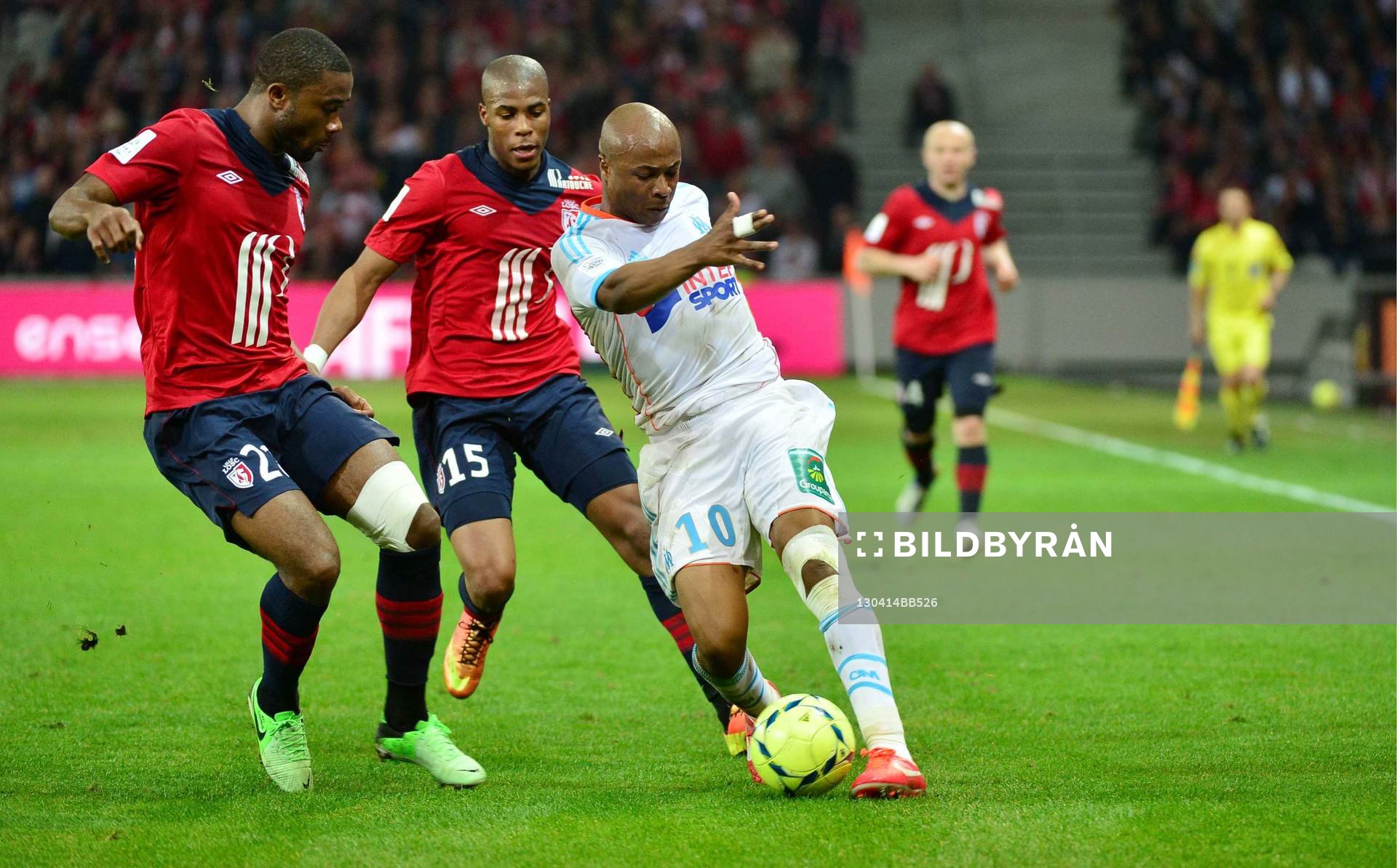  Fotboll, Franska ligan, Lille - Marseille: Andre AYEW - 14.04.2013 - Lille / Marseille  - 32eme journee de Ligue 1