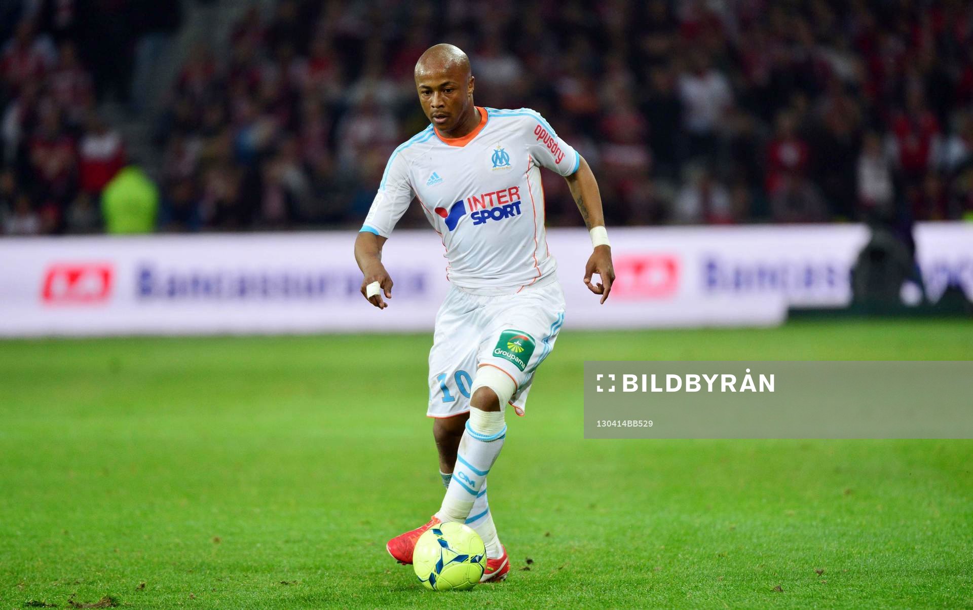  Fotboll, Franska ligan, Lille - Marseille: Andre AYEW - 14.04.2013 - Lille / Marseille  - 32eme journee de Ligue 1