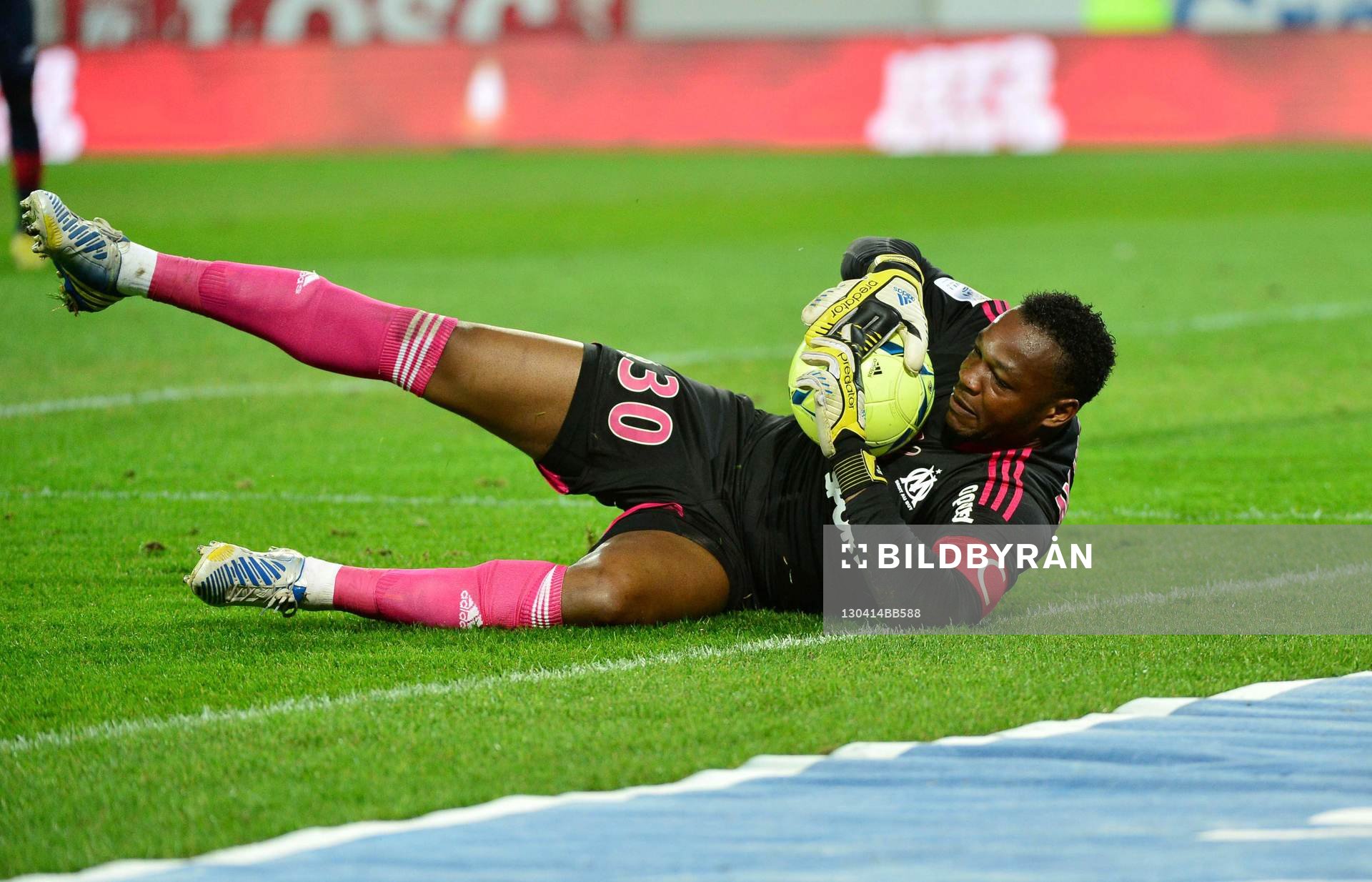  Fotboll, Franska ligan, Lille - Marseille: Steve MANDANDA - 14.04.2013 - Lille / Marseille  - 32eme journee de Ligue 1
