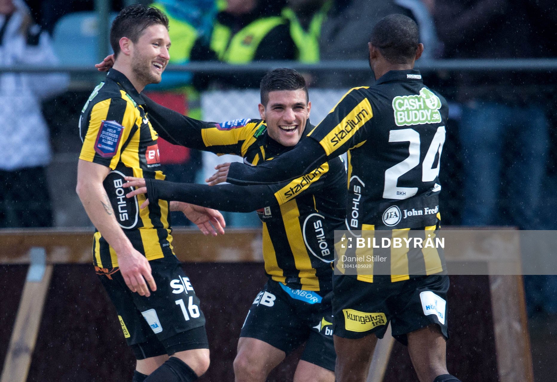 Moestafa El Kabir, Häcken, gör 3-0, jubel Tibor Joza,