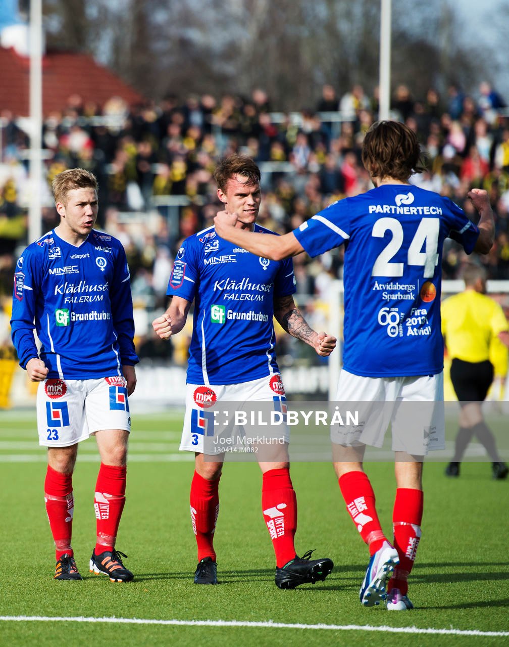 Anton Tinnerholm, Erik Moberg och Tom Pettersson,