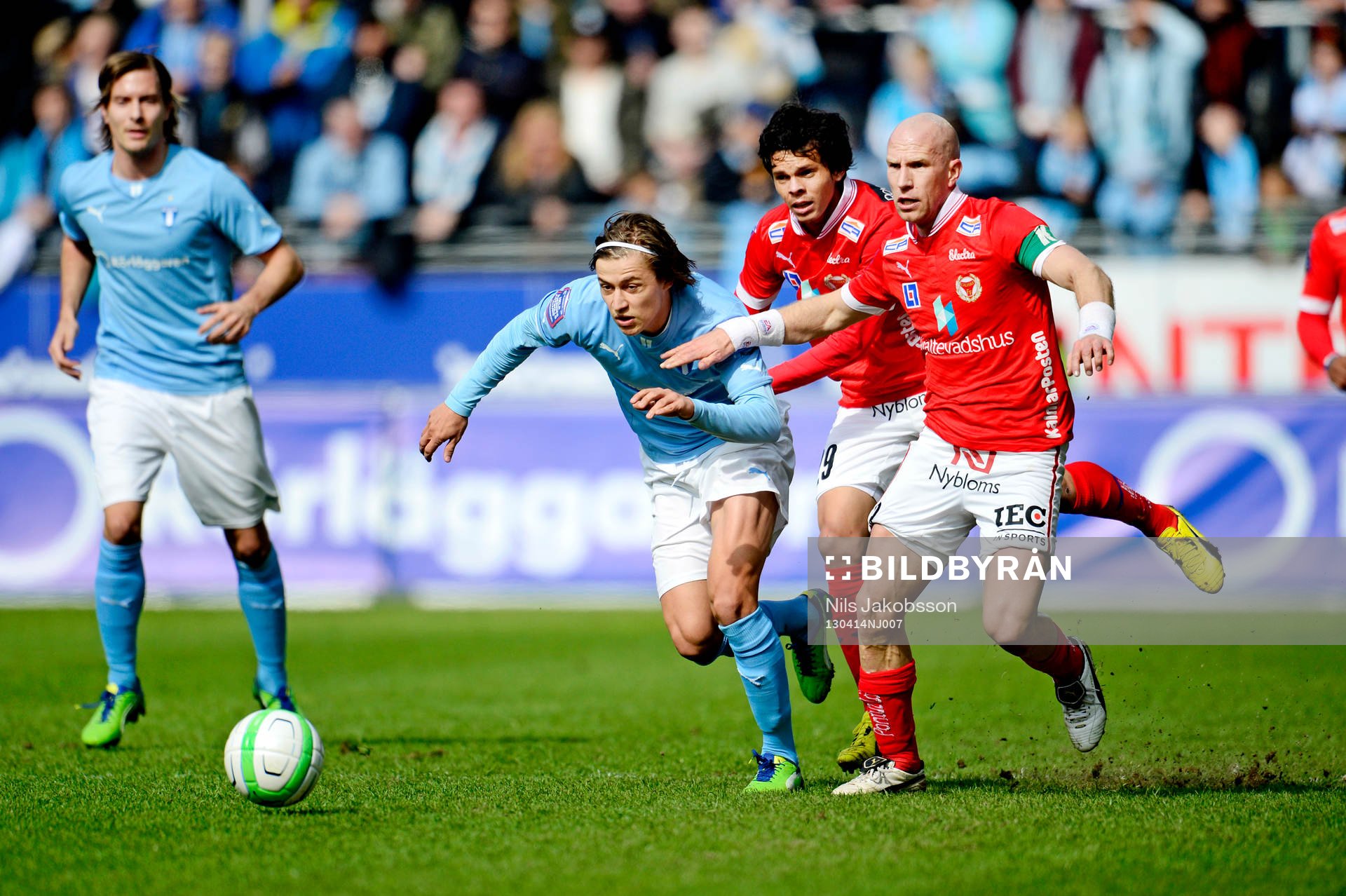 Simon Thern, Malmö FF och Henrik Rydström, lagkapten,
