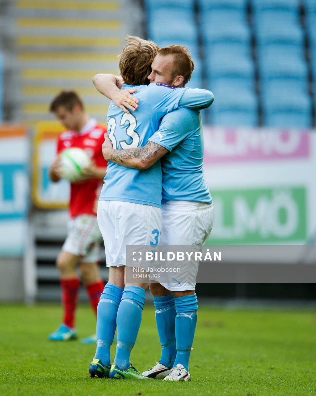 Emil Forsberg, Magnus Eriksson, Malmö FF, kramas