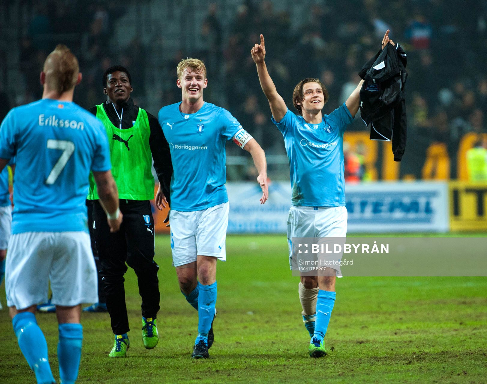 Filip Helander, Malmö, och Simon Thern, Malmö, jublar