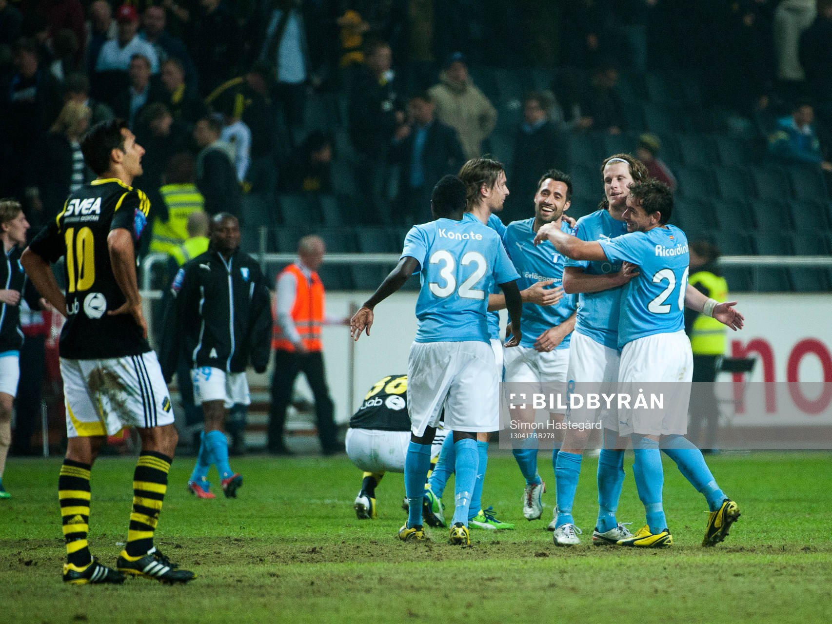 Malmö-spelarna jublar