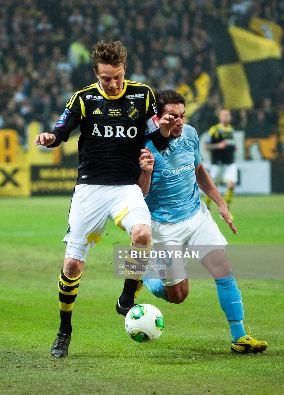 Viktor Lundberg, AIK, och Ricardinho, Malmö