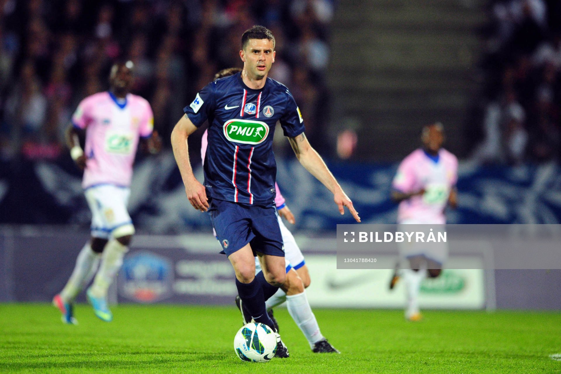  Fotboll, Franska cupen, Evian Thonon - PSG: Thiago MOTTA - 17.04.2013 - Evian Thonon / Paris Saint Germain - 1/4Finale Coupe de France