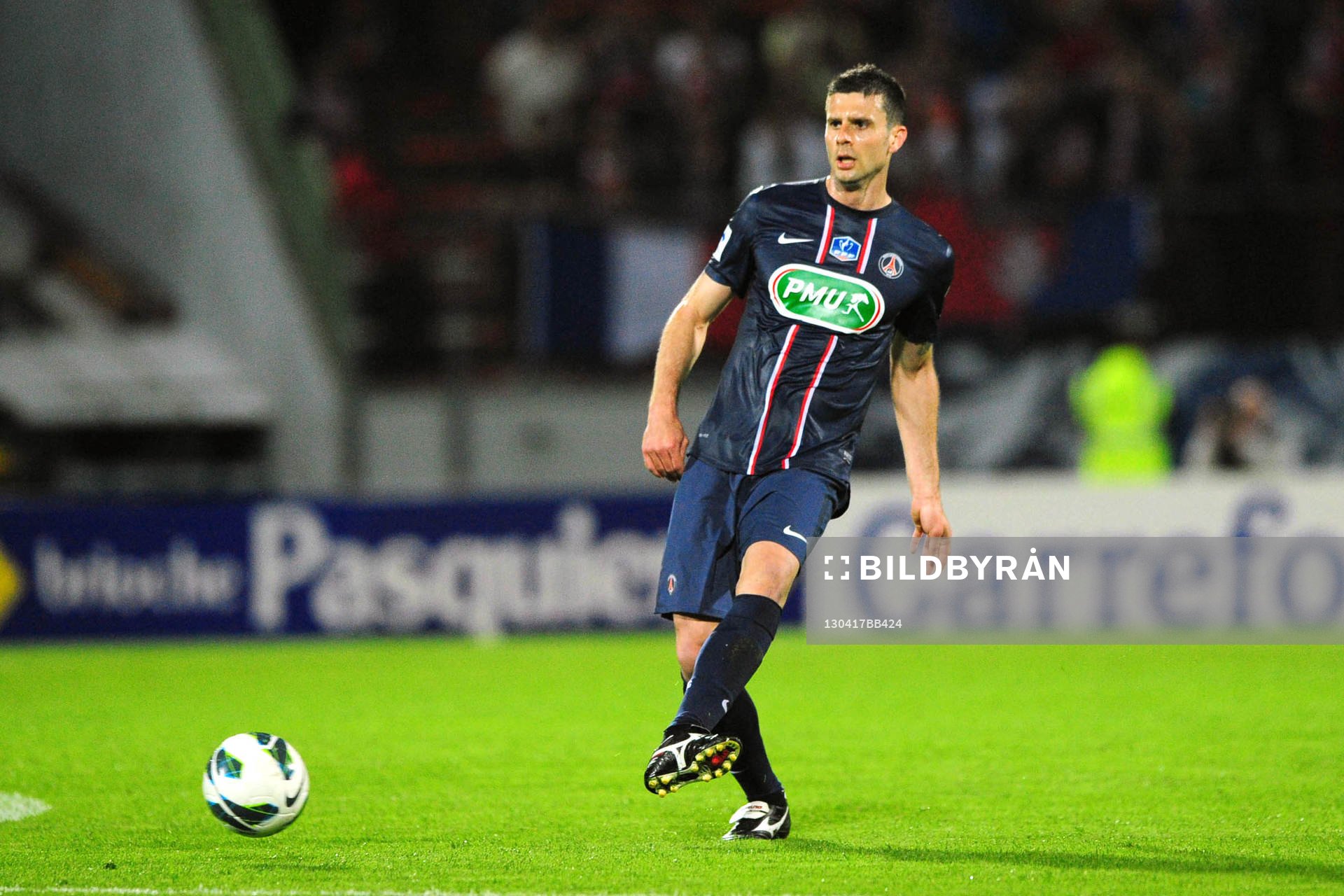  Fotboll, Franska cupen, Evian Thonon - PSG: Thiago MOTTA - 17.04.2013 - Evian Thonon / Paris Saint Germain - 1/4Finale Coupe de France