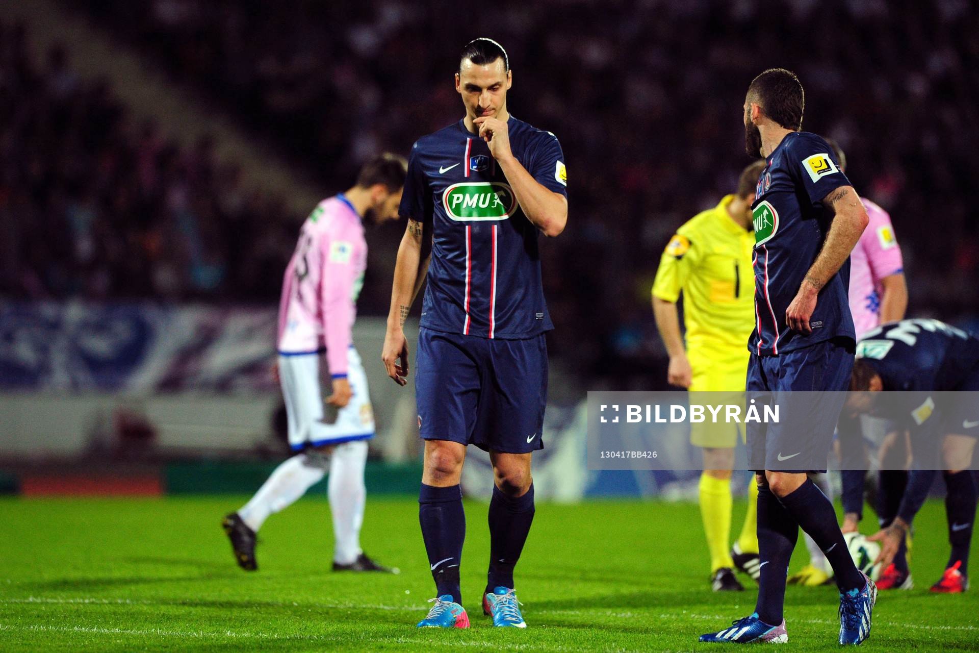  Fotboll, Franska cupen, Evian Thonon - PSG: Zlatan IBRAHIMOVIC - 17.04.2013 - Evian Thonon / Paris Saint Germain - 1/4Finale Coupe de France