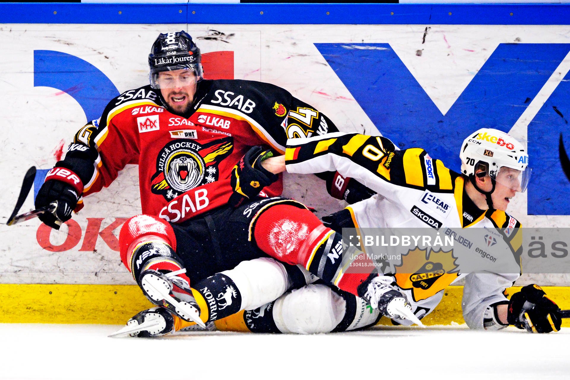 Cam Abbott, Luleå och John Klingberg, Skellefteå i duell