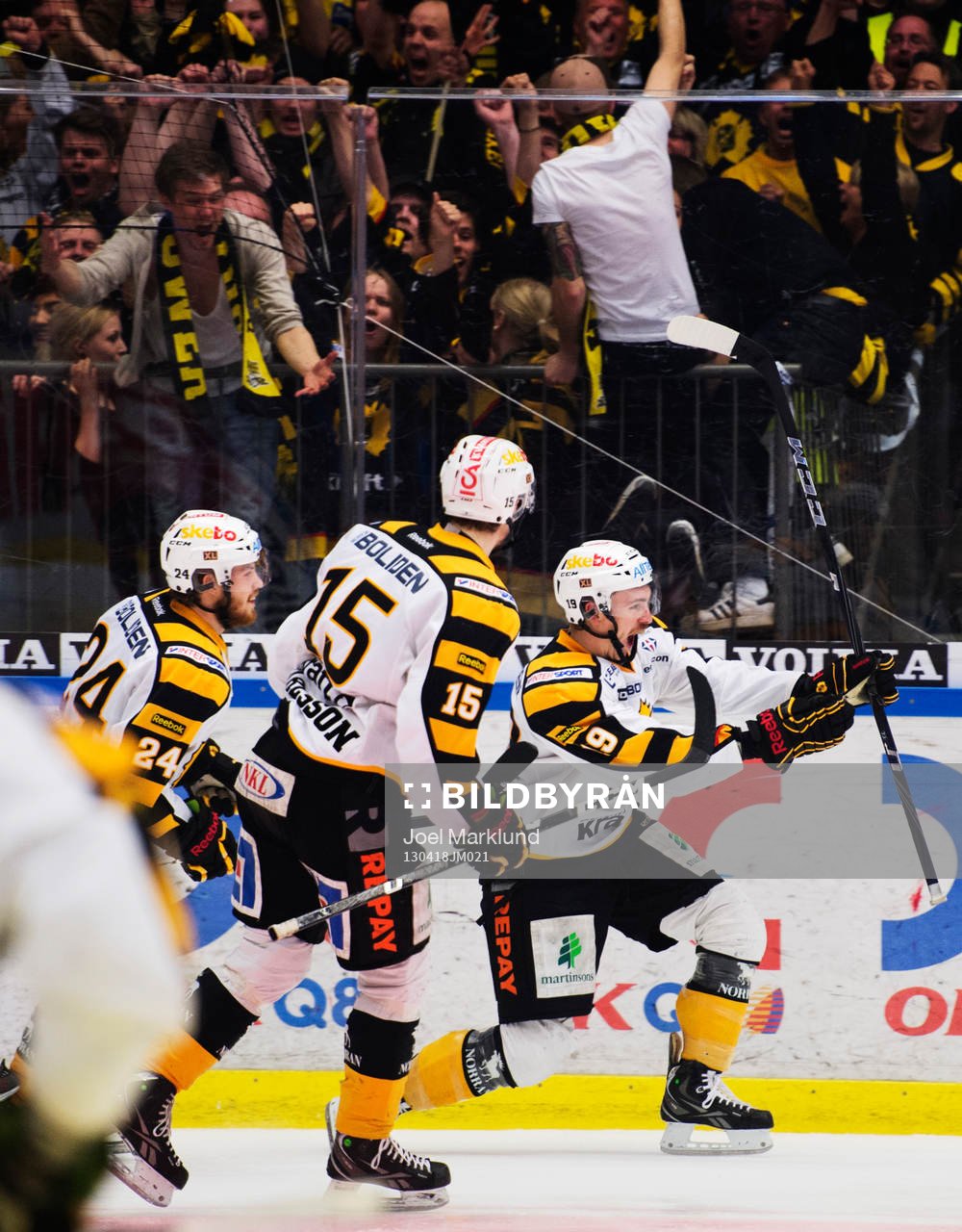 Oscar Lindberg, Melker Karlsson och Johan Forsberg,