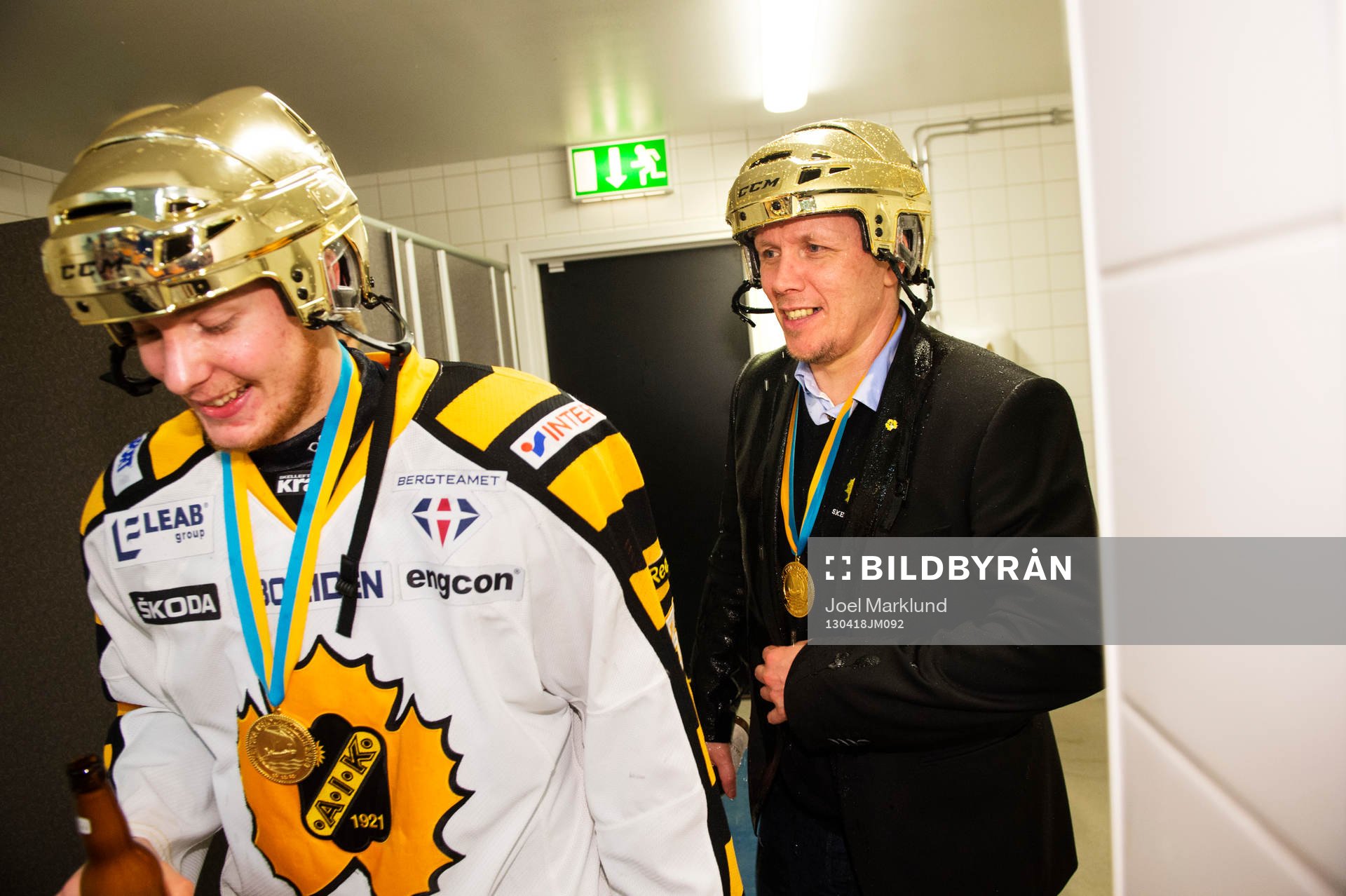Hans Wallsson, tränare Skellefteå, i omklädningsrummet