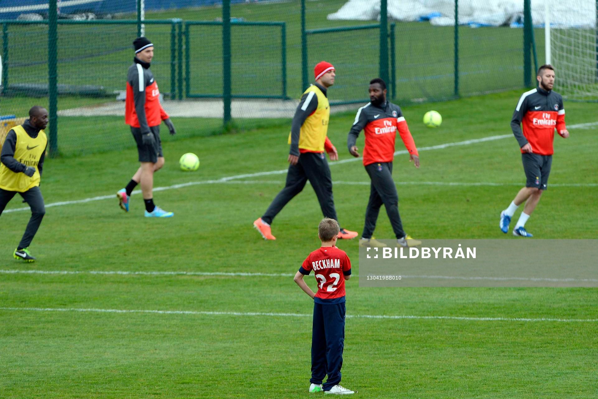 Romeo BECKHAM / PSG - 19.04.2013 - Entrainement du PSG