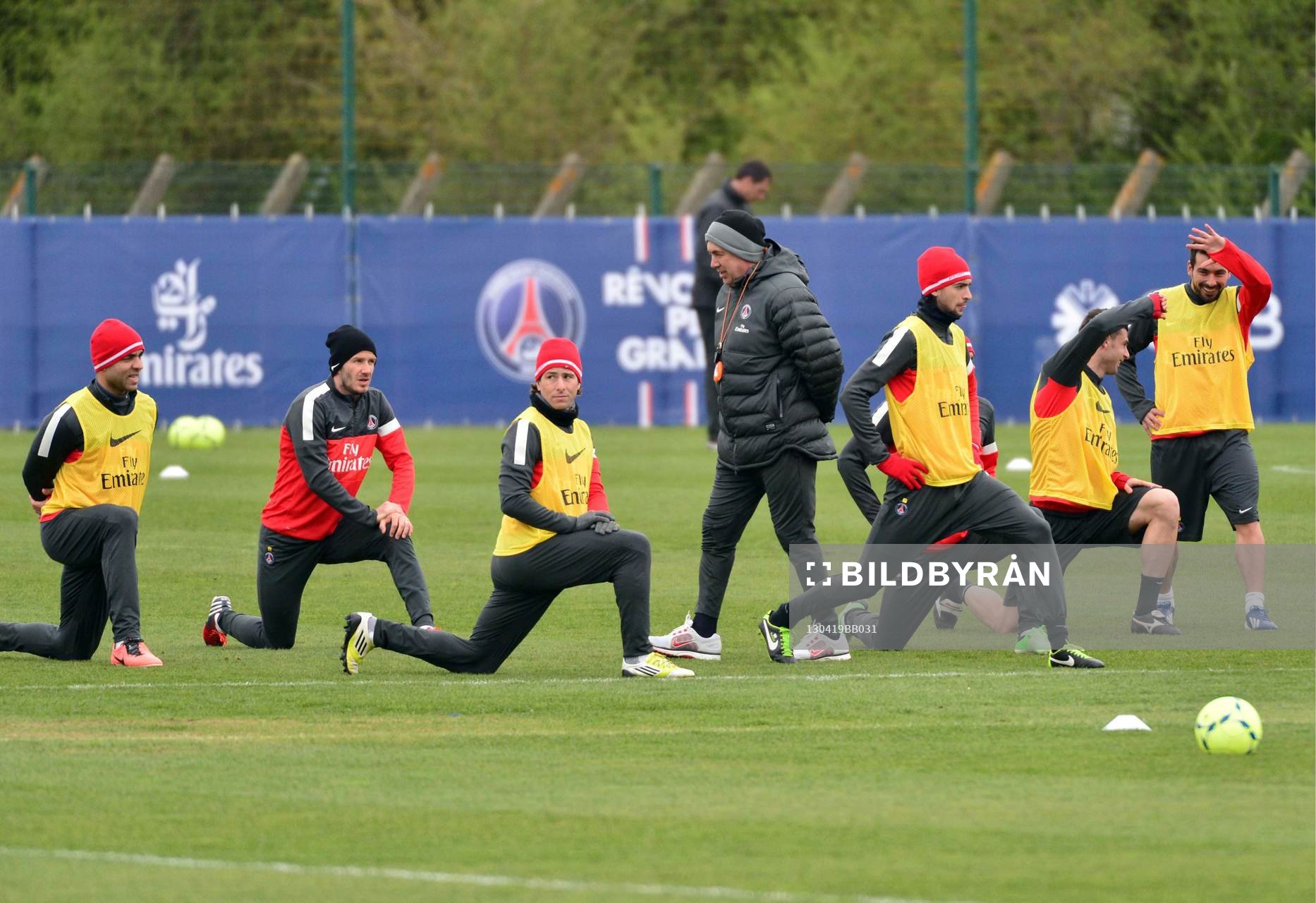 Carlo ANCELOTTI    - 19.04.2013 - Entrainement du PSG