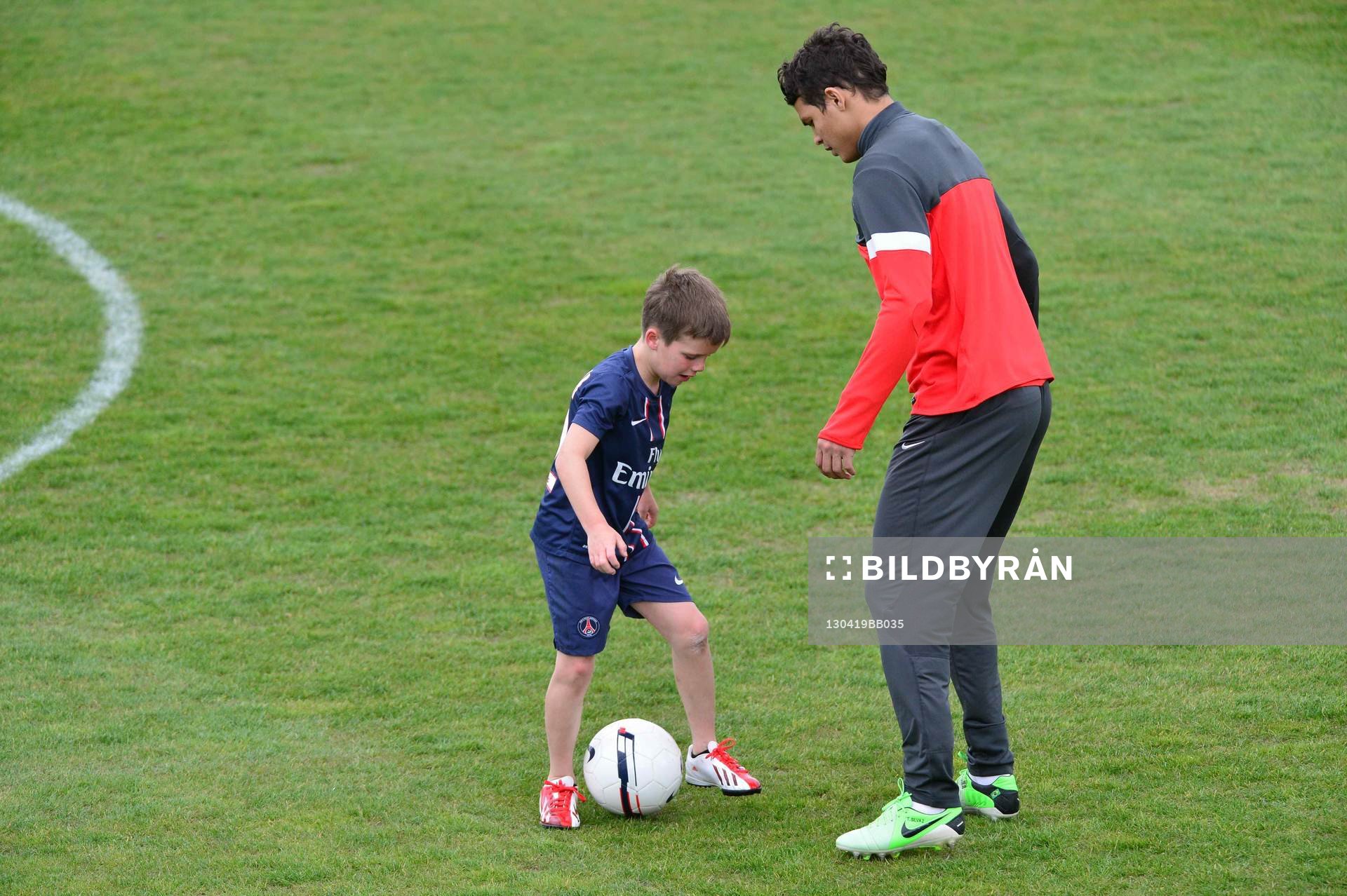 Cruz BECKHAM / Thiago SILVA - 19.04.2013 - Entrainement du