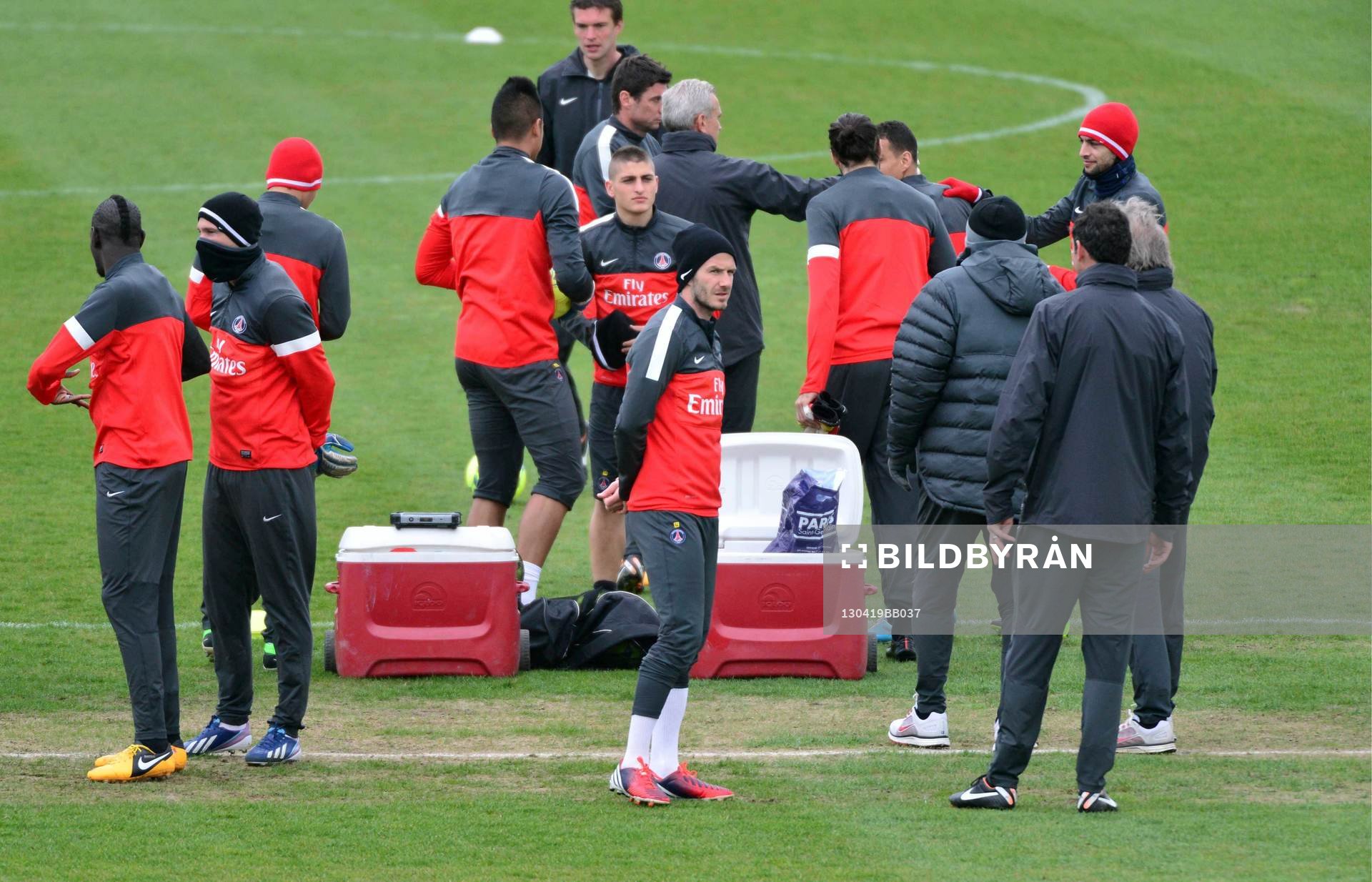 David BECKHAM   - 19.04.2013 - Entrainement du PSG