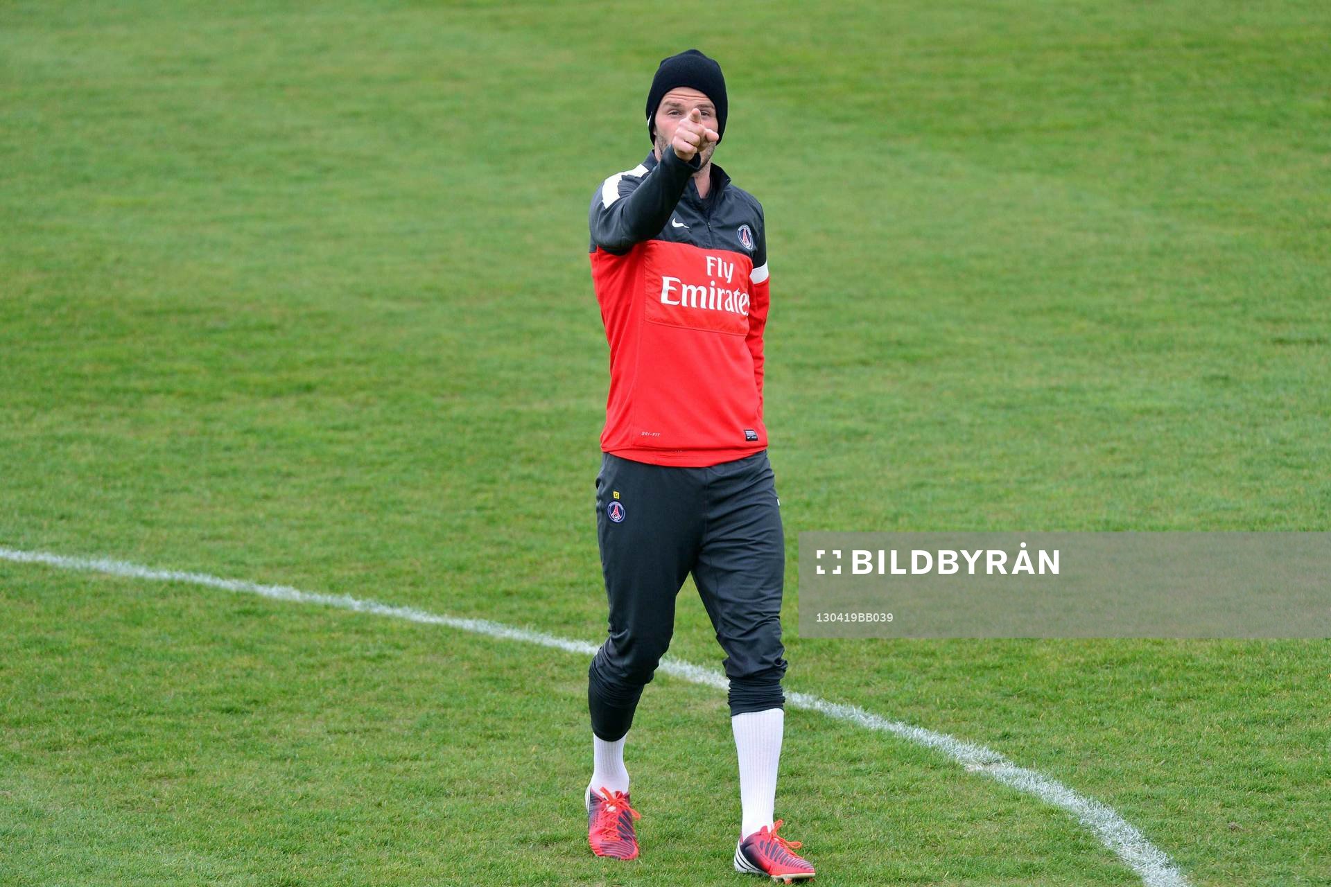 David BECKHAM - 19.04.2013 - Entrainement du PSG