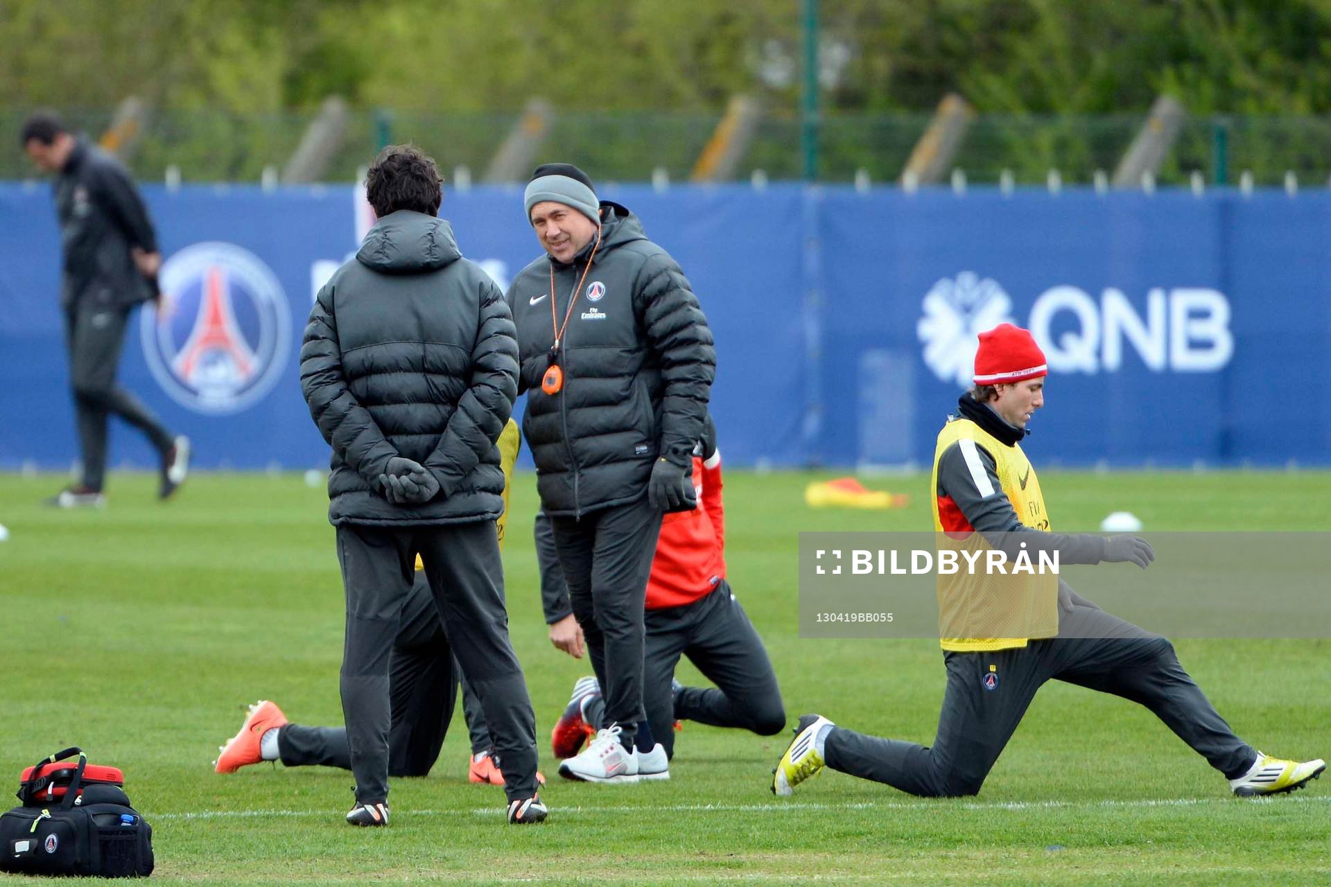 Carlo ANCELOTTI - 19.04.2013 - Entrainement Paris Saint