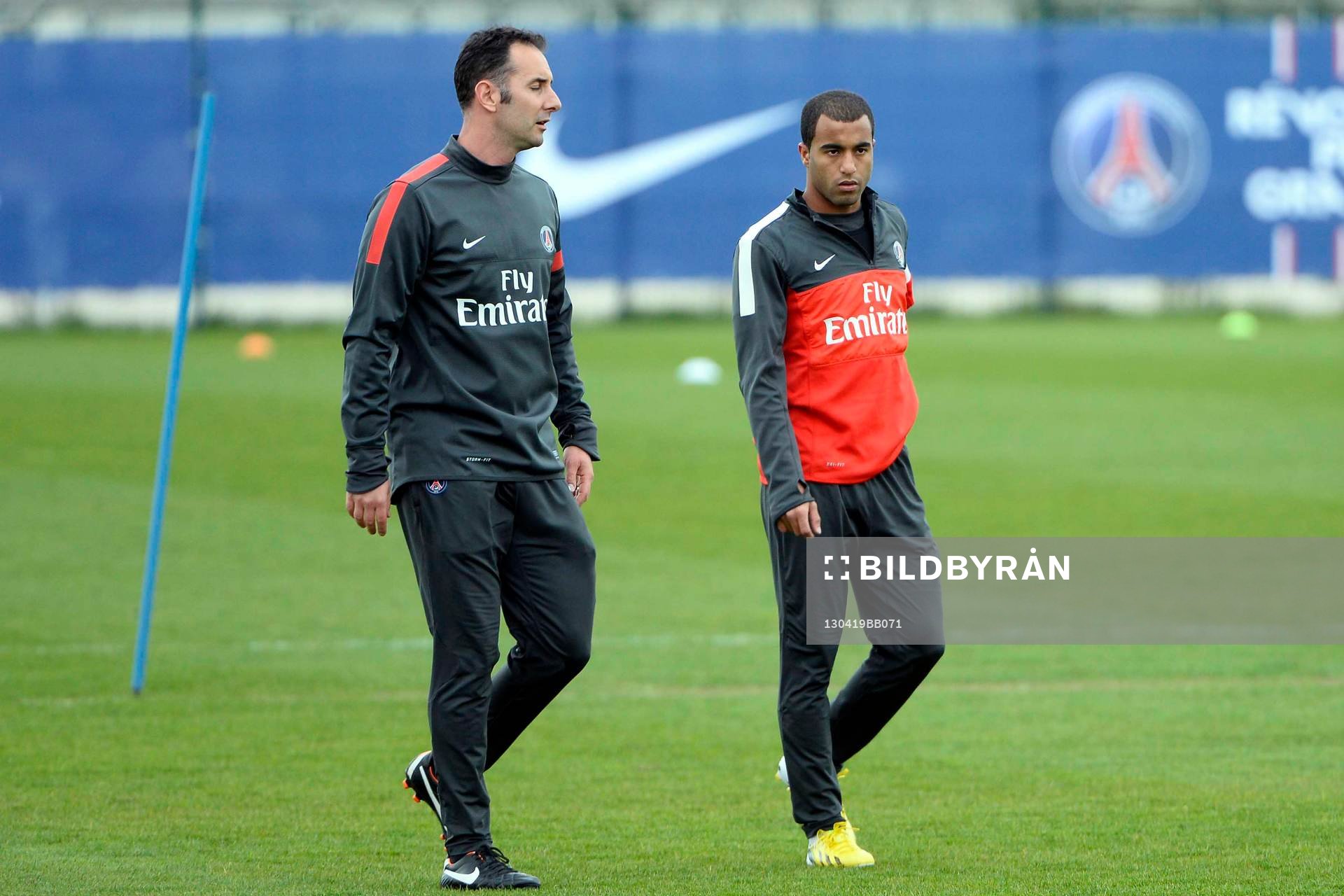  Fotboll, PSG, Träning: Lucas MOURA - 19.04.2013 - Entrainement Paris Saint Germain -Camps des Loges-