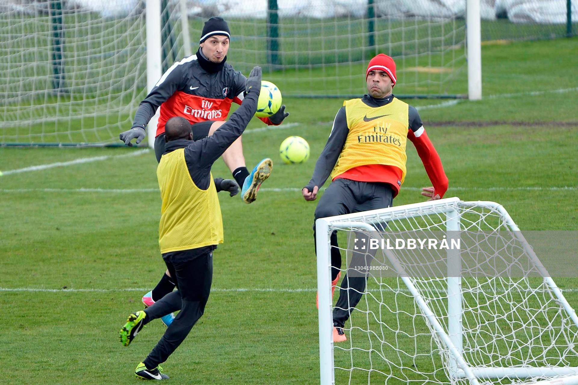  Fotboll, PSG, Träning: Zlatan IBRAHIMOVIC - 19.04.2013 - Entrainement Paris Saint Germain -Camps des Loges-
