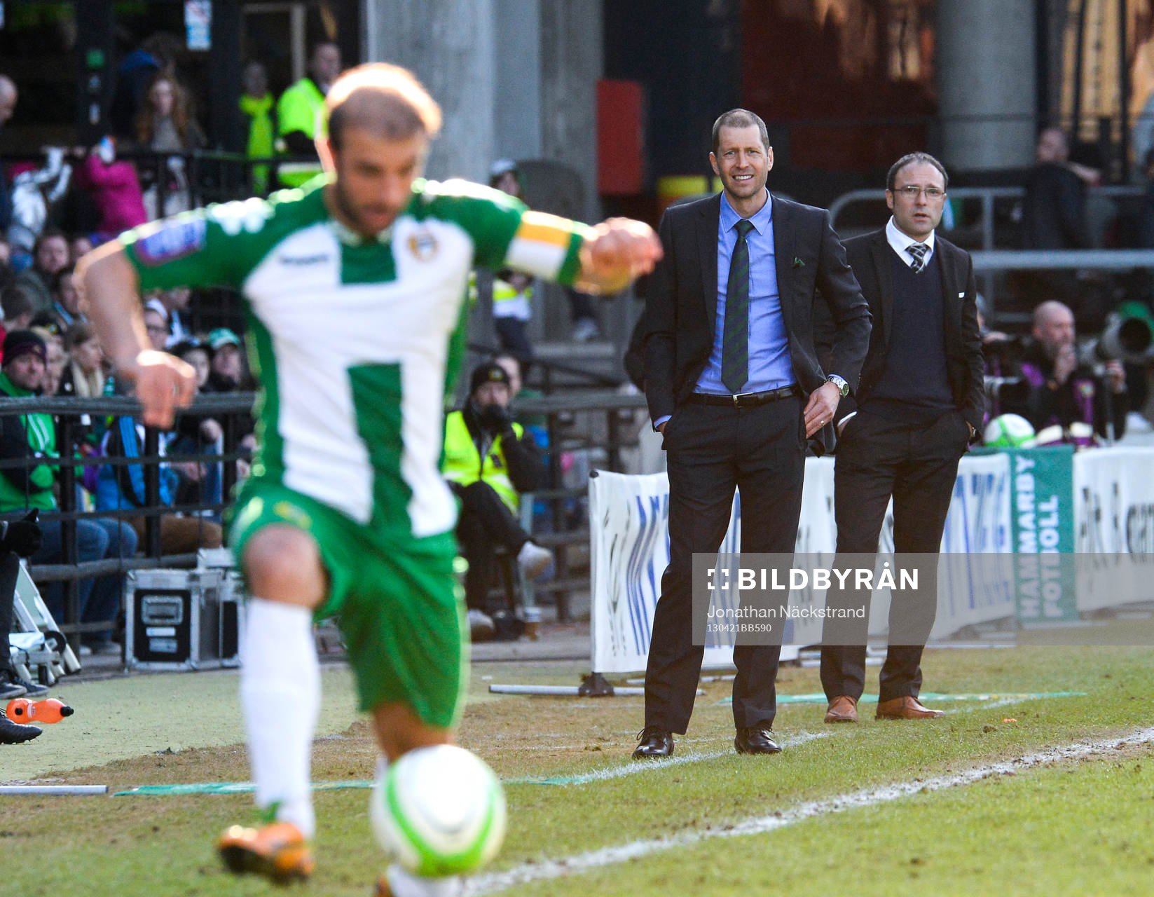 Örebro tränaren, Per-Ola Ljung (höger) och Hammarby