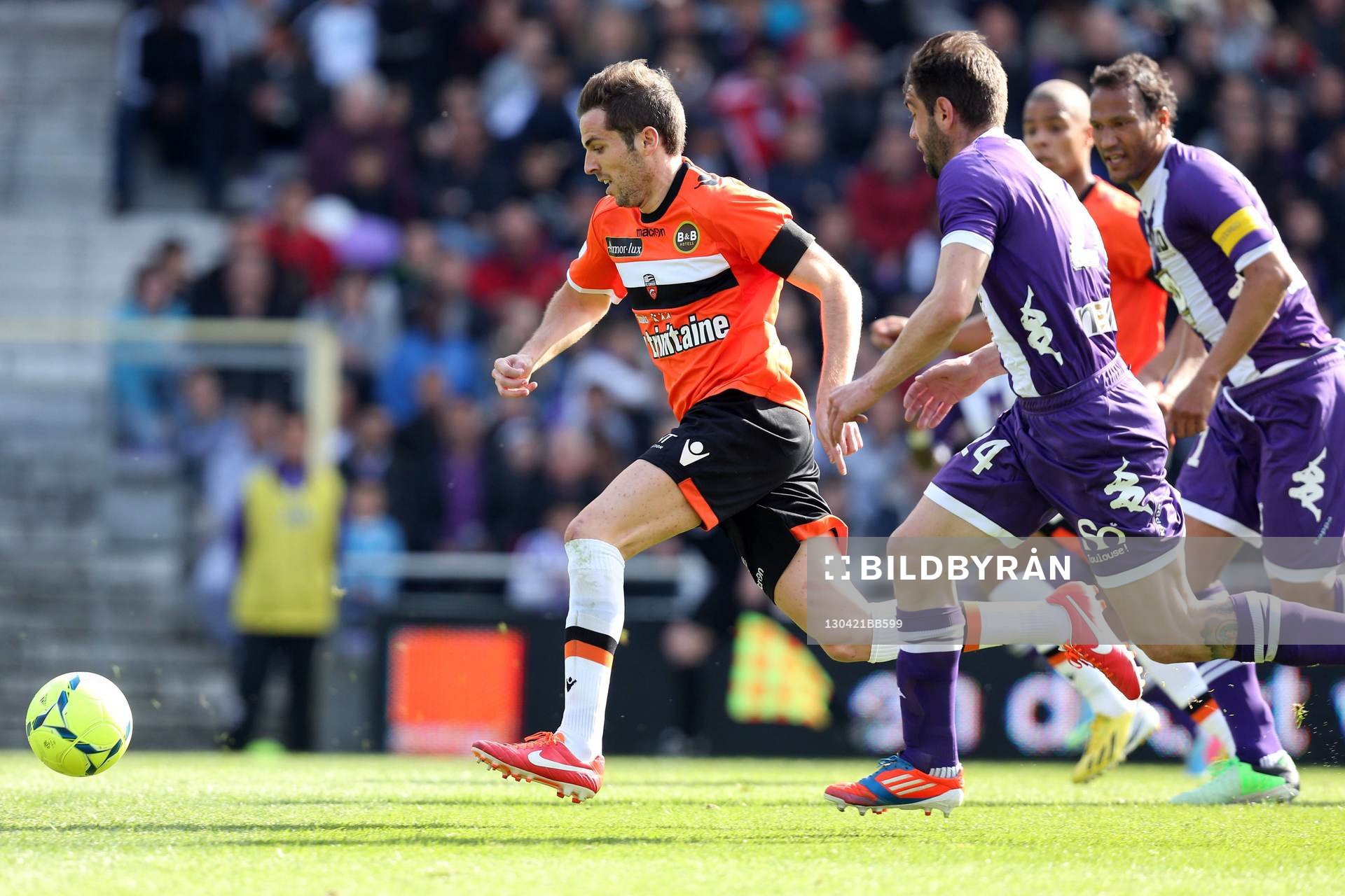  Fotboll, Franska ligan, Toulouse FC - FC Lorient: Benjamin Corgnet  - 21.04.2013 - Toulouse / Lorient - 33 eme journee de Ligue 1