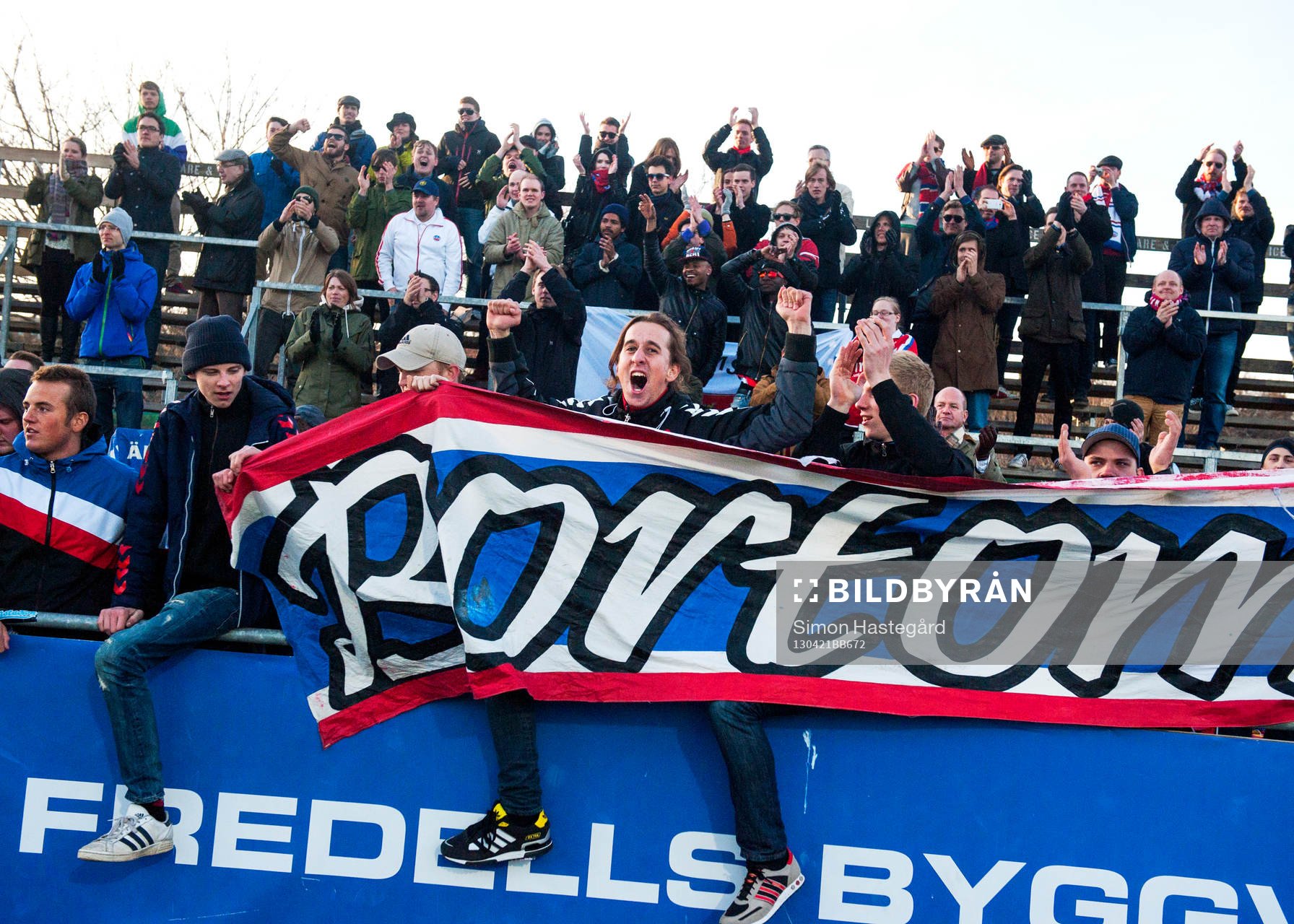 Helsingborg-supportrar jublar