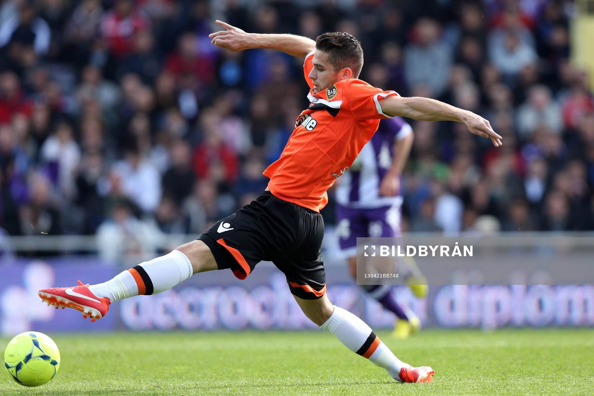  Fotboll, Franska ligan, Toulouse FC - FC Lorient: Maxime Bartheleme - 21.04.2013 - Toulouse / Lorient - 33 eme journee de Ligue 1