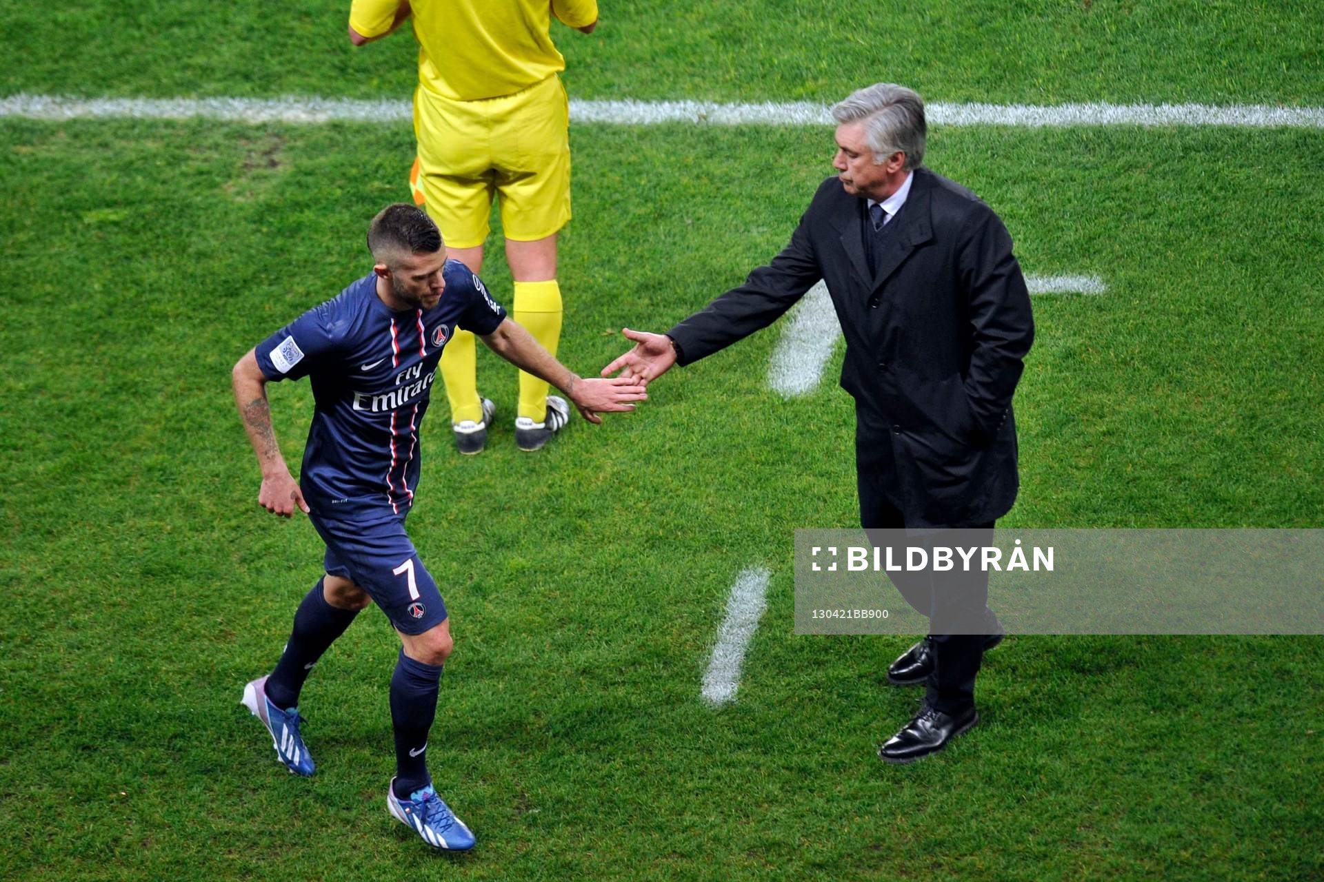 Jeremy MENEZ / Carlo ANCELOTTI - 21.04.2013 - Paris Saint