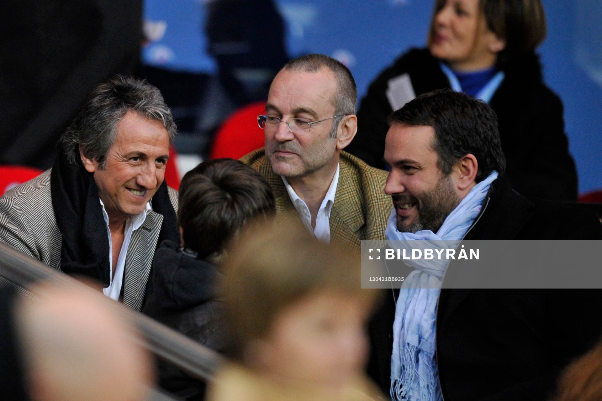  Fotboll, Franska ligan, PSG - Nice: Richard Anconina / Bruce TOUSSAINT - 21.04.2013 - Paris Saint Germain / Nice - 33e journee de Ligue1