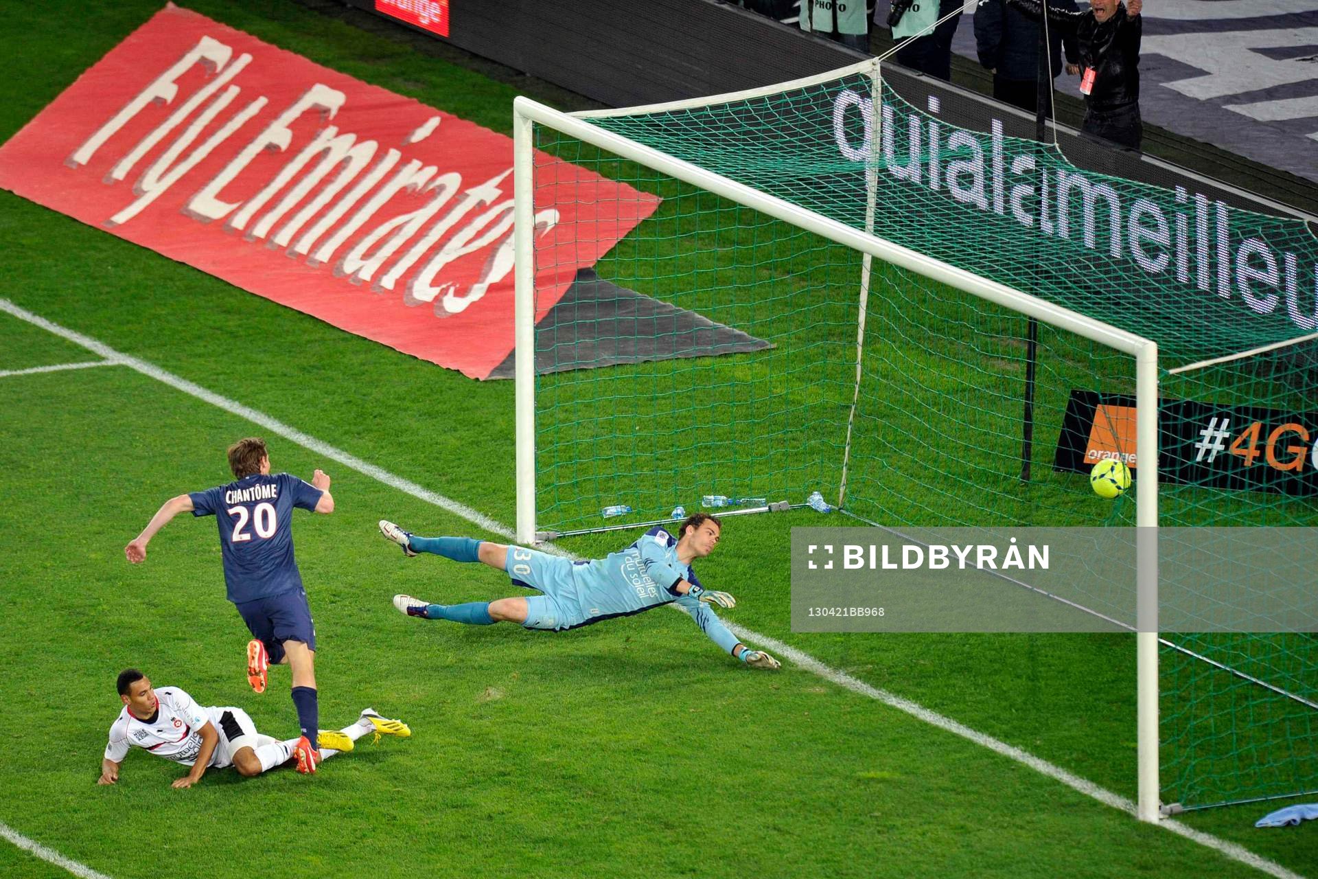 But de Clement CHANTOME - David OSPINA - 21.04.2013 - Paris