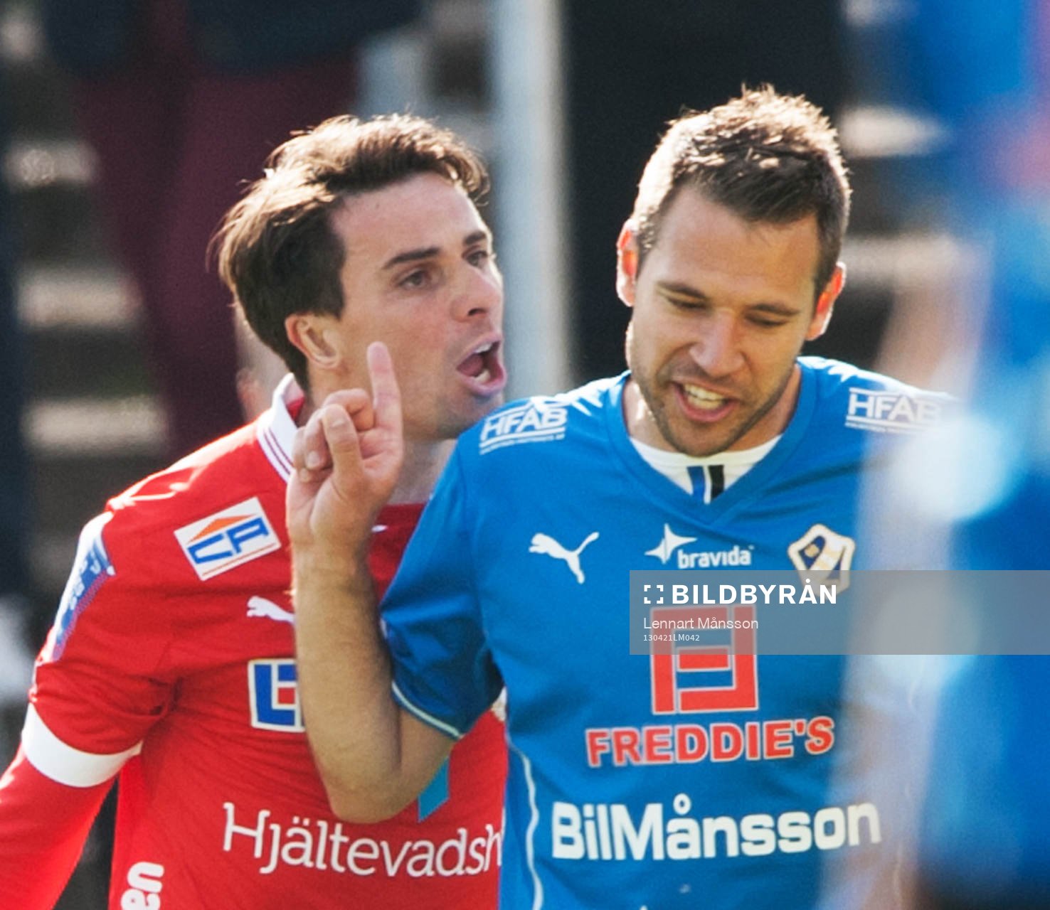 Bråk, Daniel Mendes, Kalmar och Stefan Selakovic, Halmstad