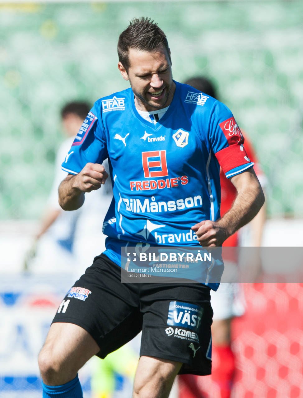 1-0,  Stefan Selakovic, Halmstad, jubel