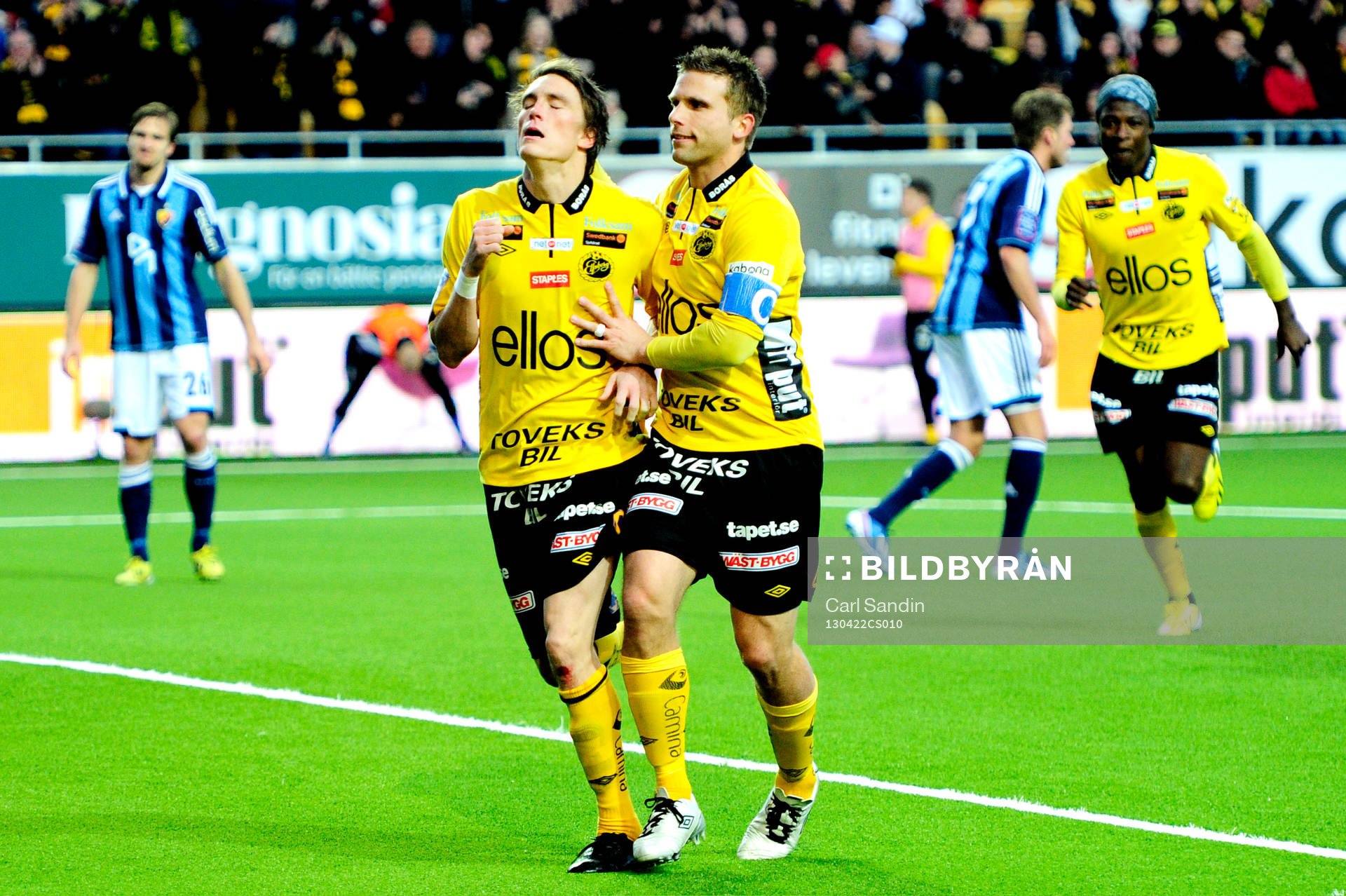 Lasse Nilsson, Elfsborg, jublar med Anders Svensson