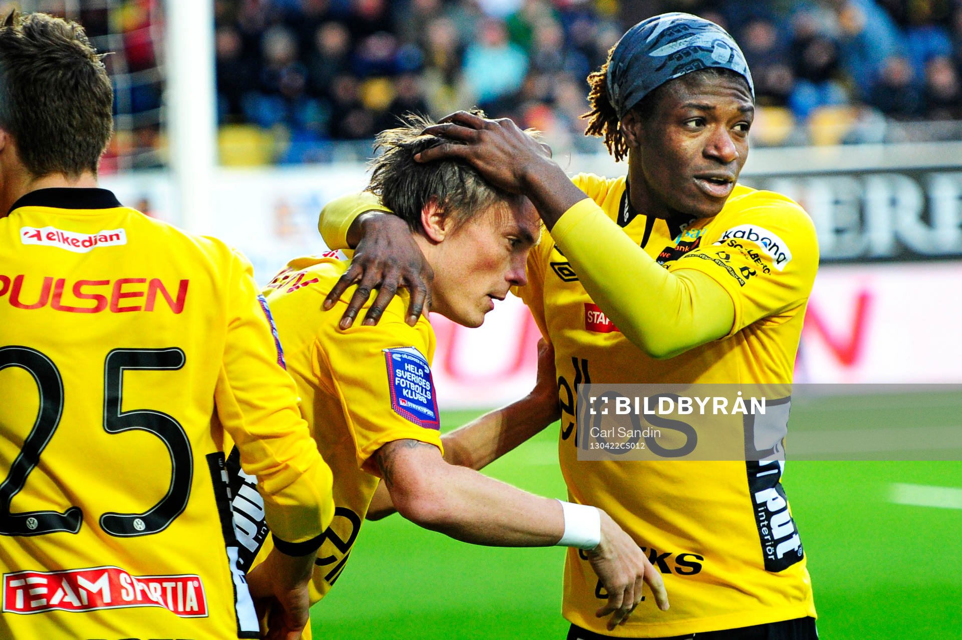 Fotboll, Allsvenskan, Elfsborg - Djurgården: Lasse Nilsson, Elfsborg, hyllas efter 1-0.