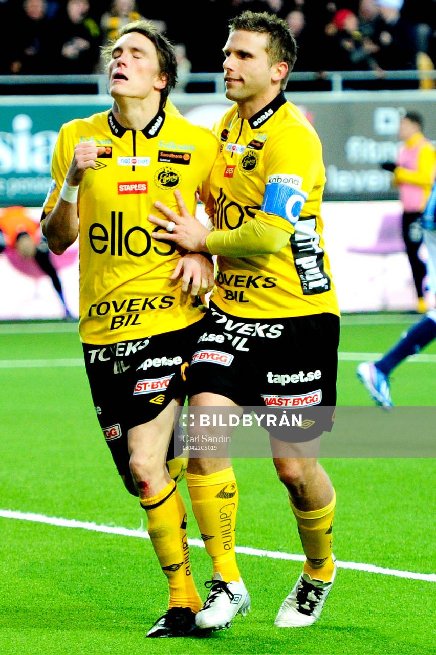 Lasse Nilsson, Elfsborg, jublar med Anders Svensson