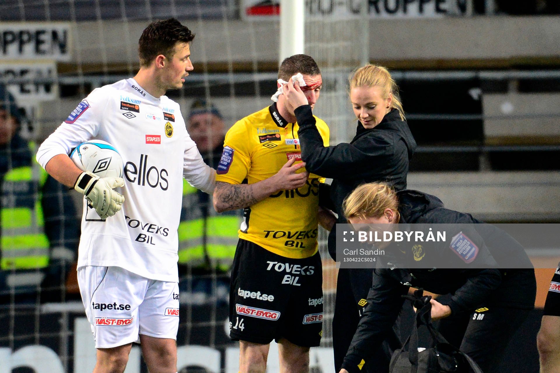 James Keene, Elfsborg, skadar sig i en närkamp