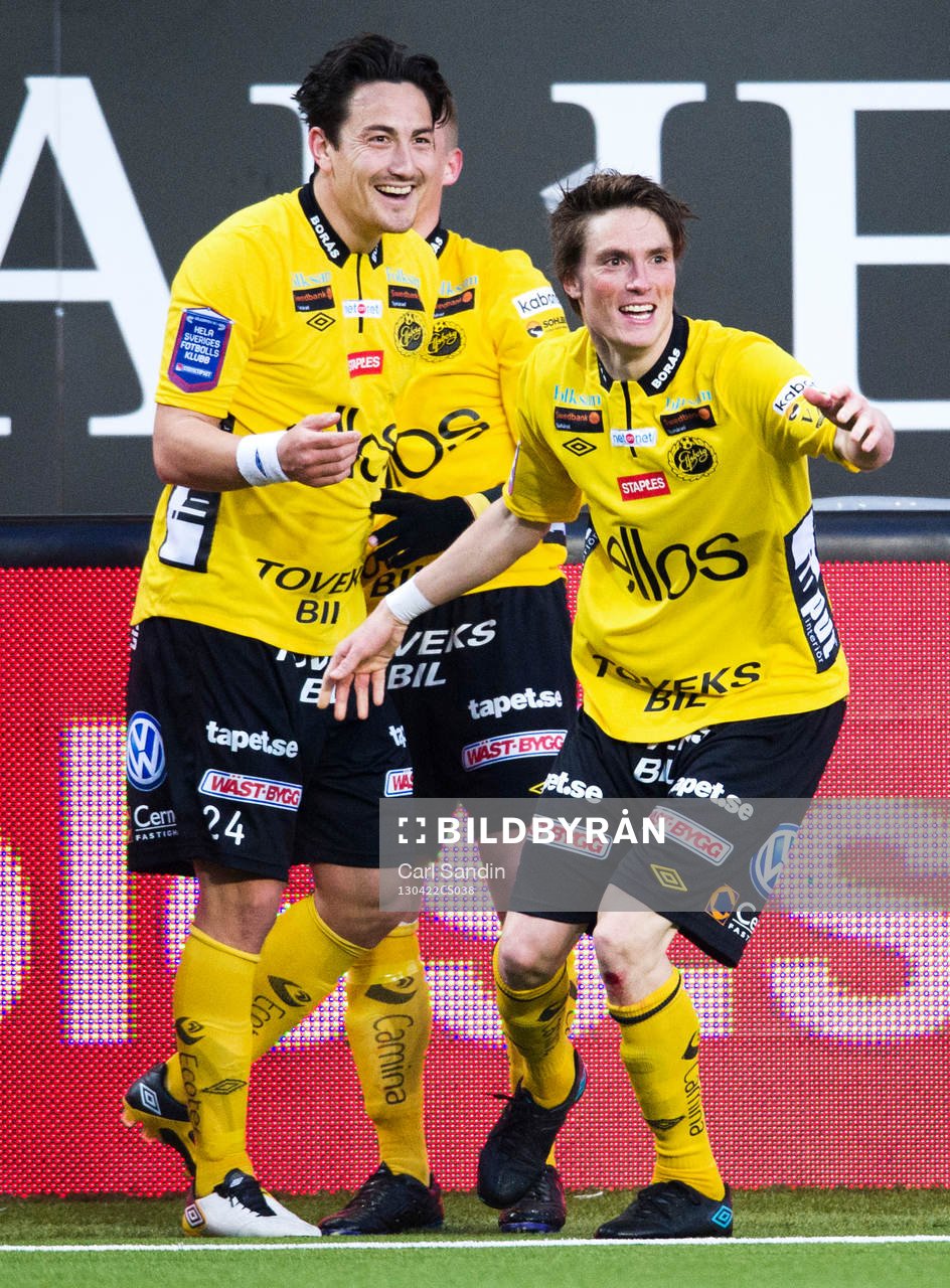 Stefan Ishizaki och Lasse Nilsson, Elfsborg, jublar
